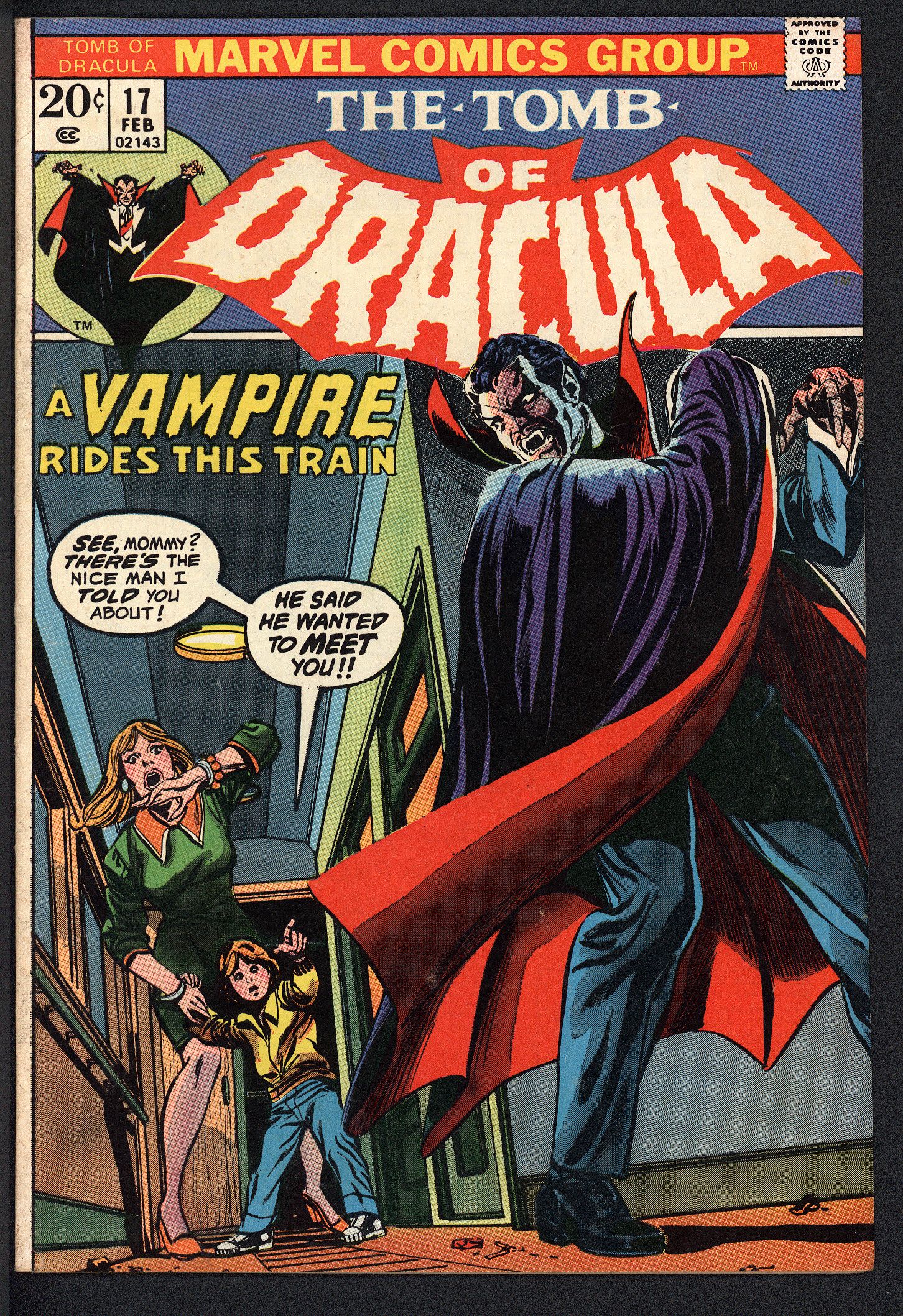 Bronze Age Marvel 'The Tomb of Dracula' Comic Book Issue 17