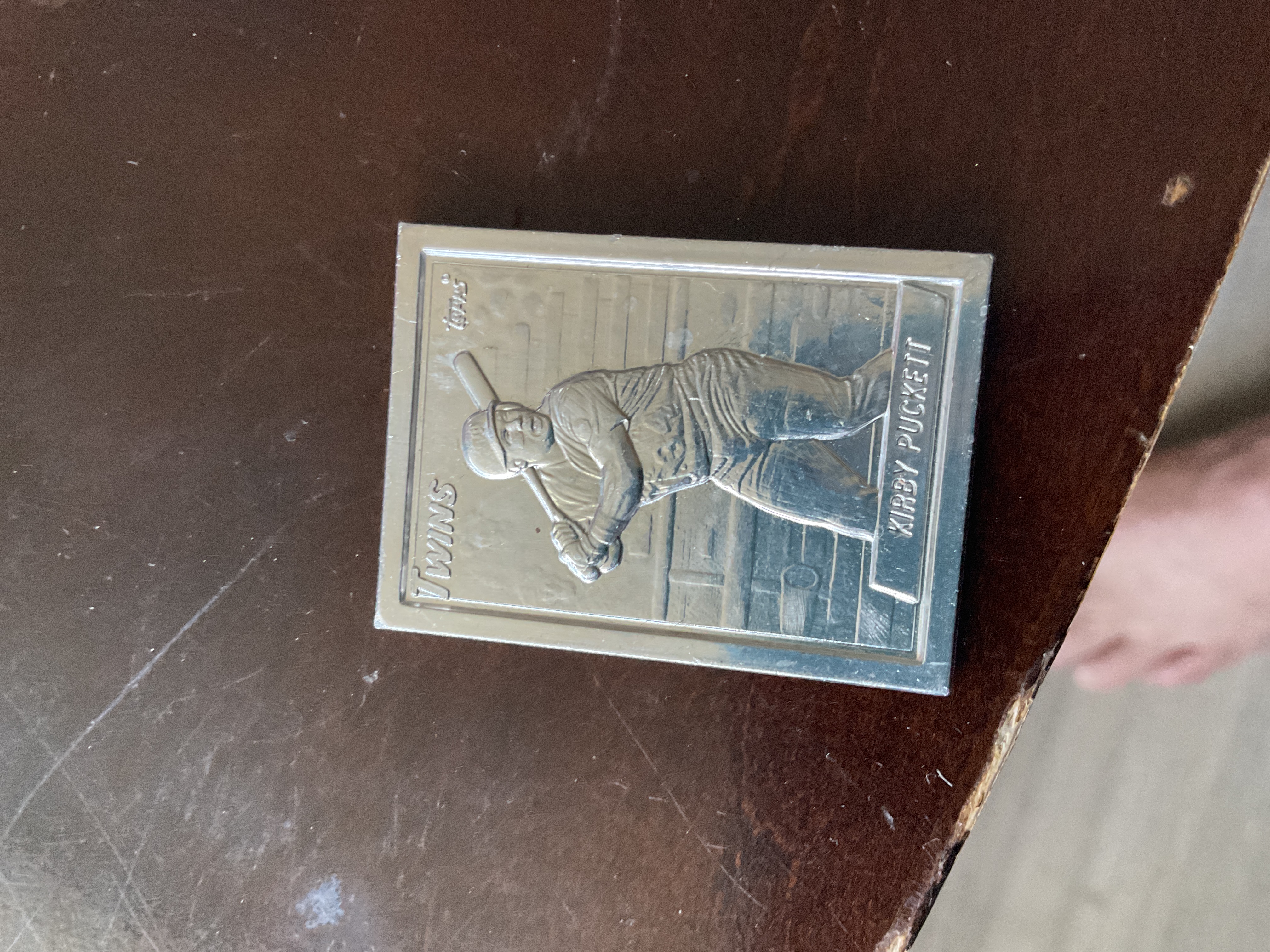 1990 Topps Kirby Puckett Metal Baseball Card