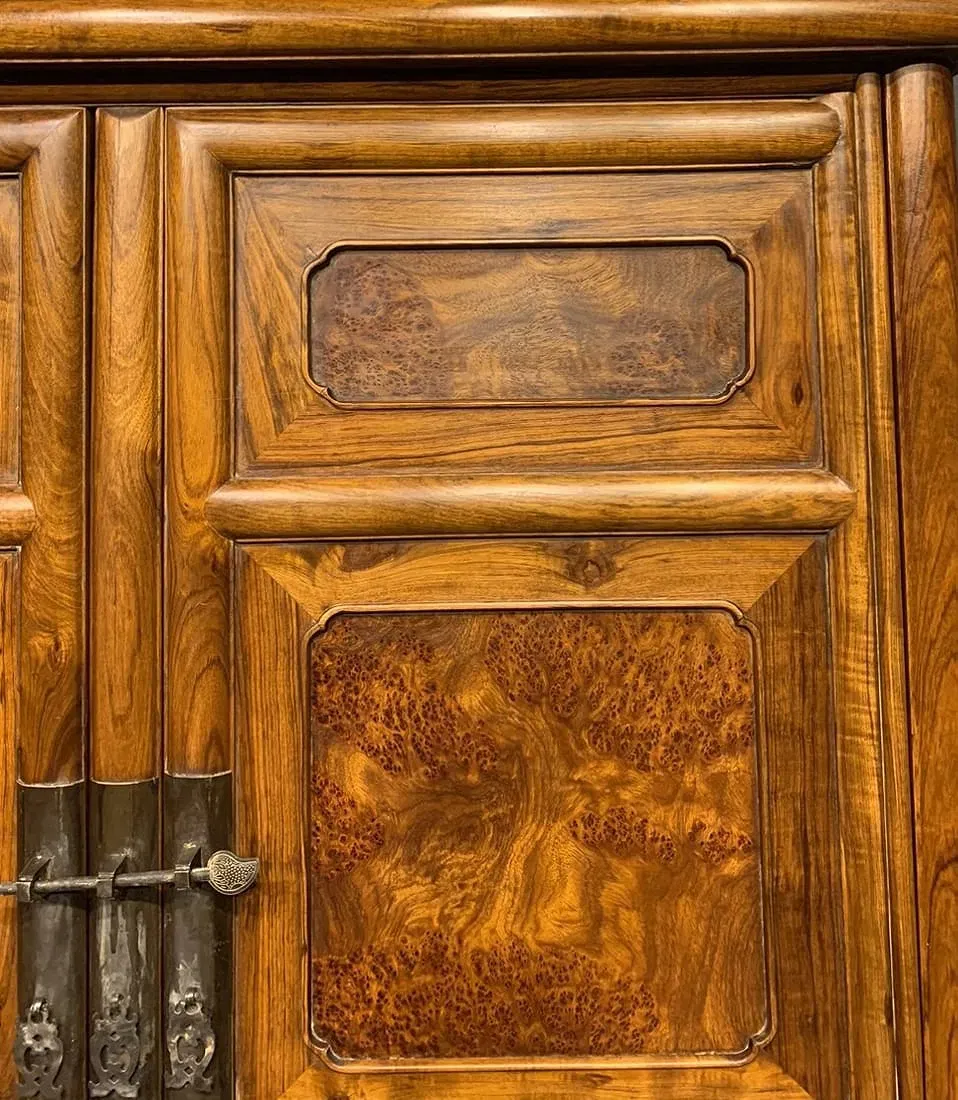 Pair of Chinese Ming Style Huanghuali Compound Cabinets thumbnail 2