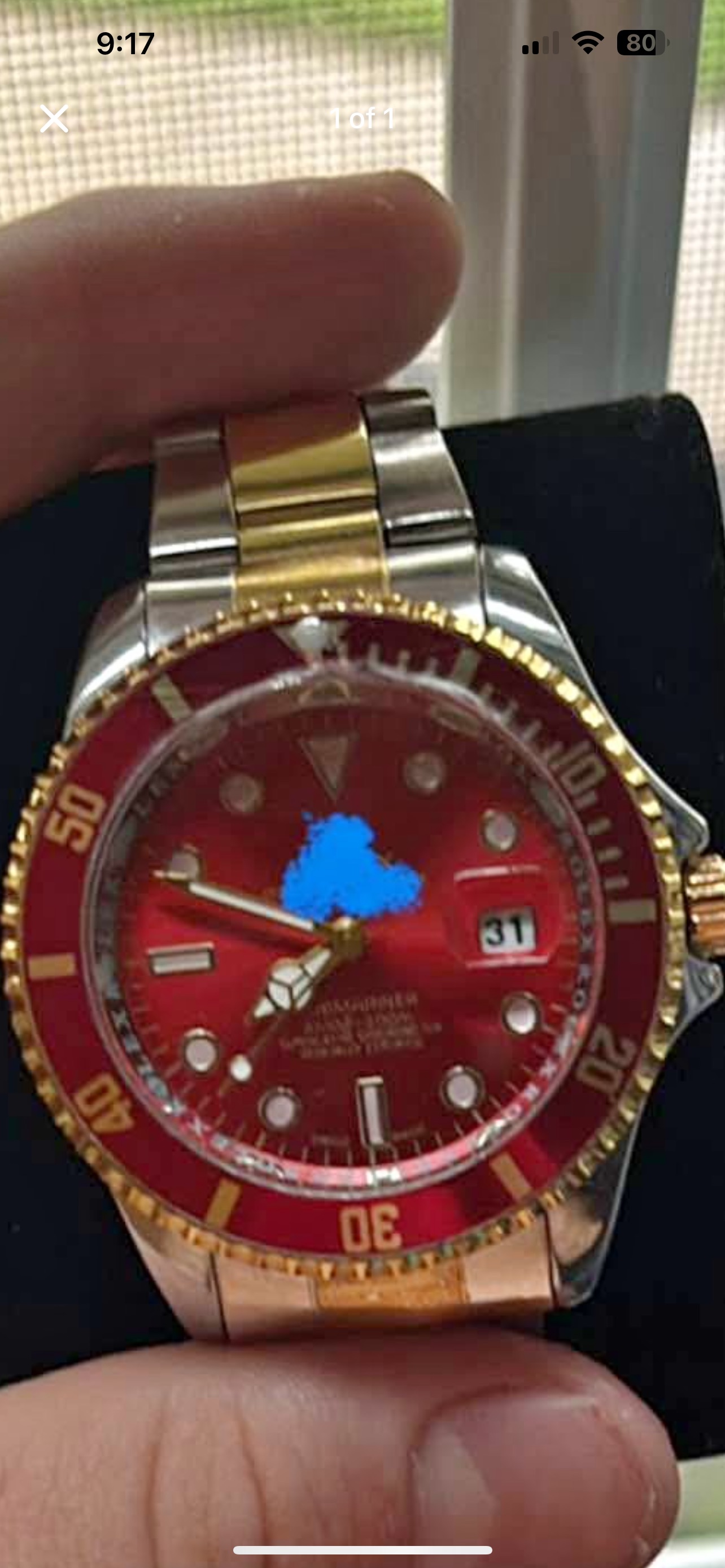 Modern Submariner Style Two-Tone Wristwatch