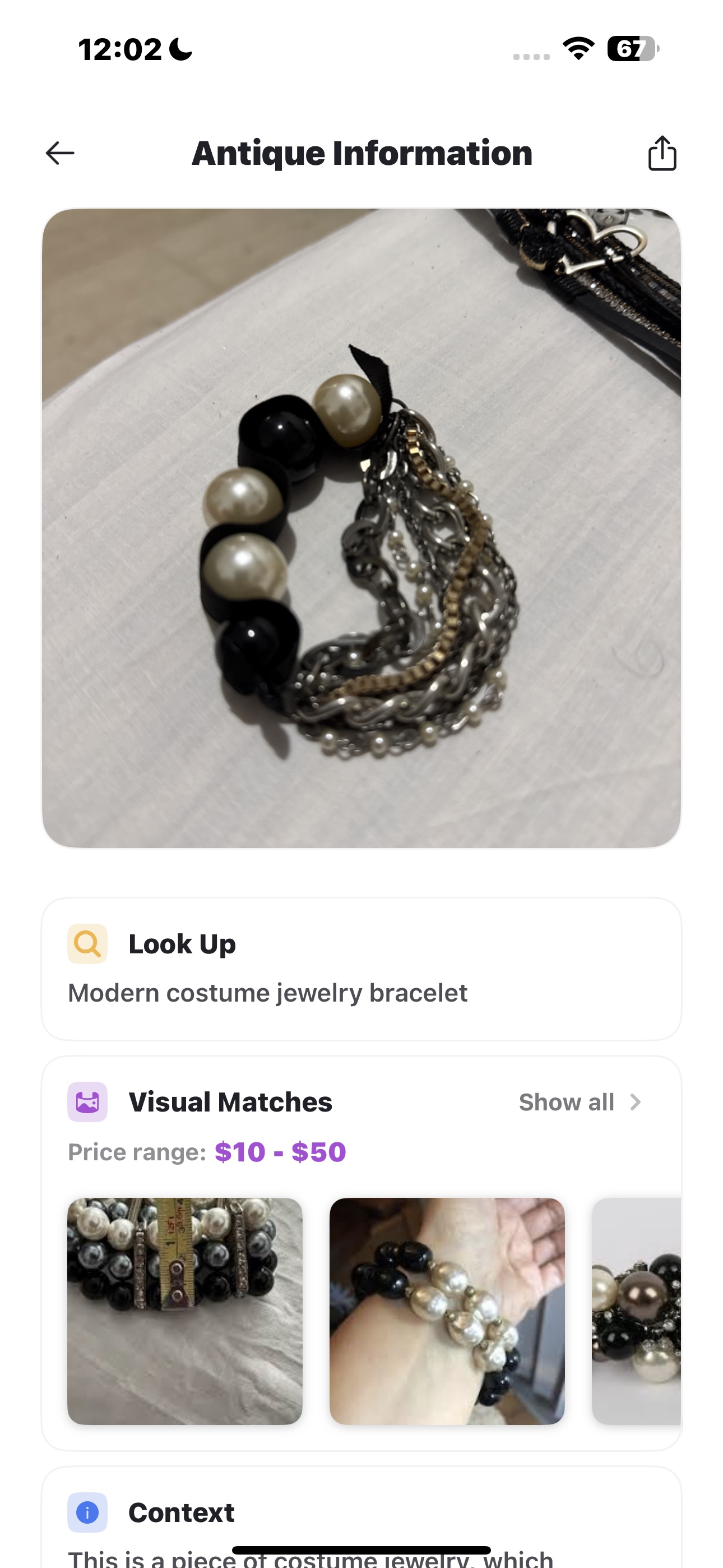 Contemporary Bohemian Mixed-Media Beaded Necklace with Silver-Tone Alloy Crown-Marked Clasp thumbnail 3