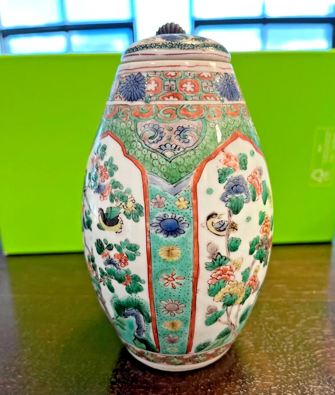 Qing Style Famille Verte Porcelain Tankard thumbnail 2