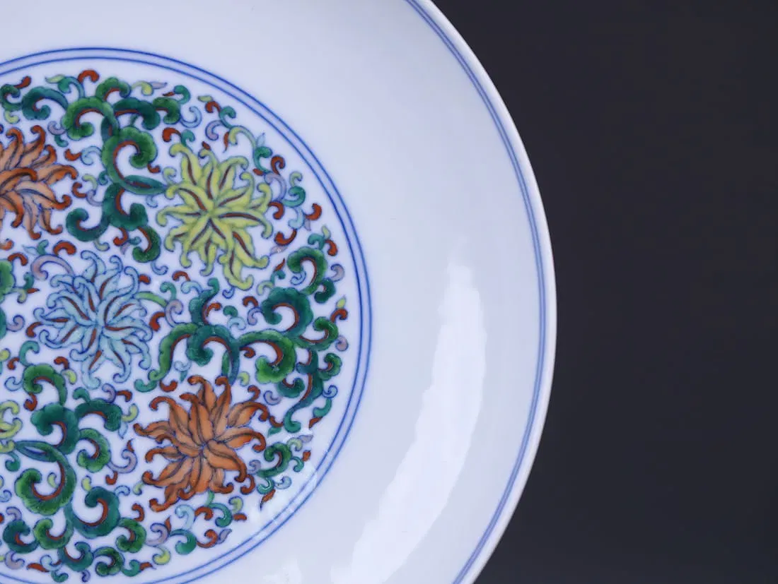 Chinese Doucai Style Porcelain Dish thumbnail 6