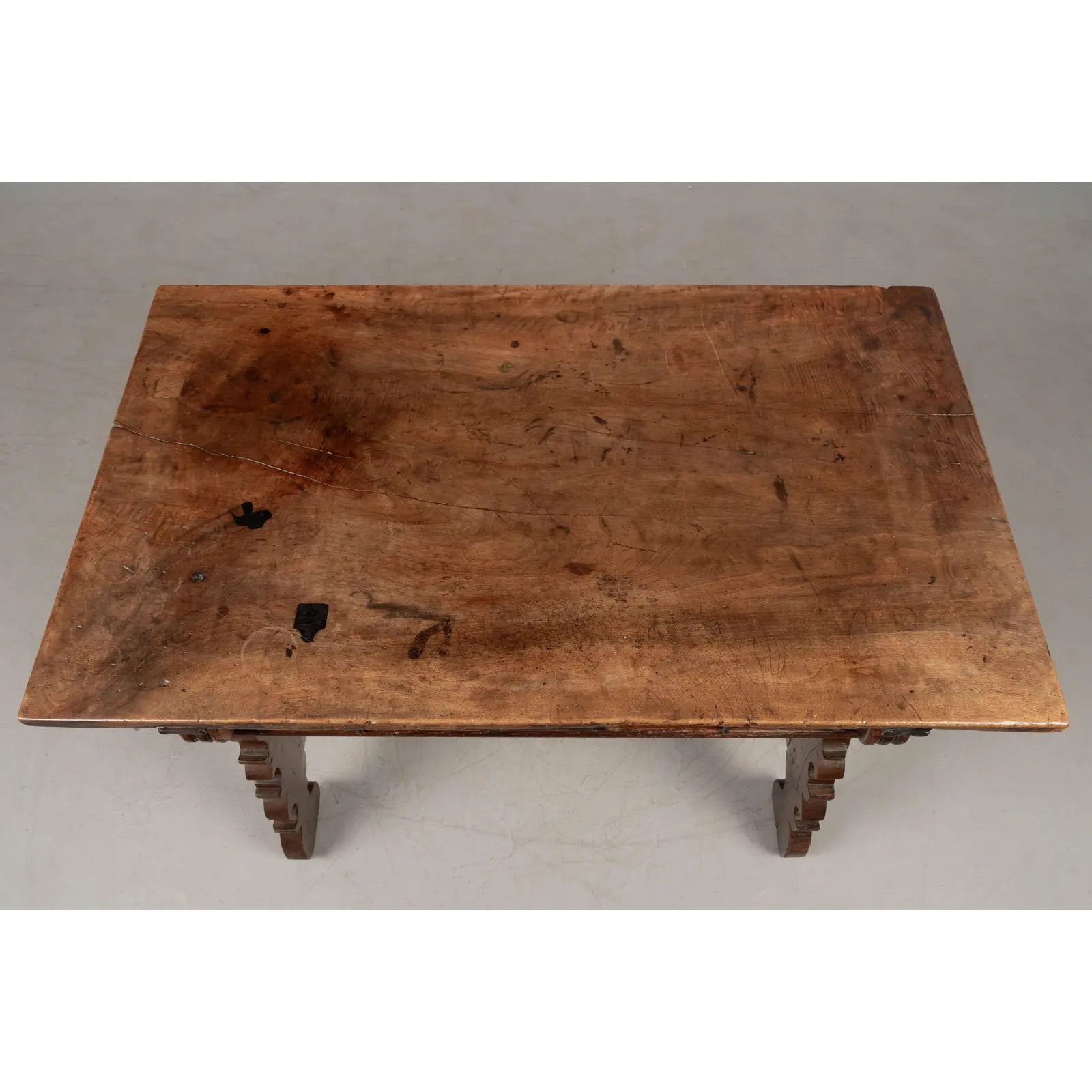 Spanish Baroque Walnut Trestle Table thumbnail 2