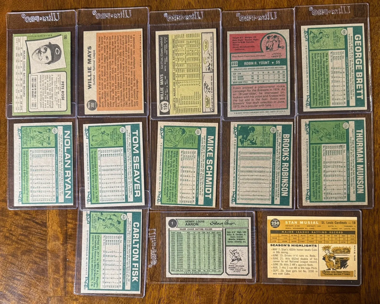 1970s Topps Baseball Card Collection (Hall of Fame Stars) thumbnail 4