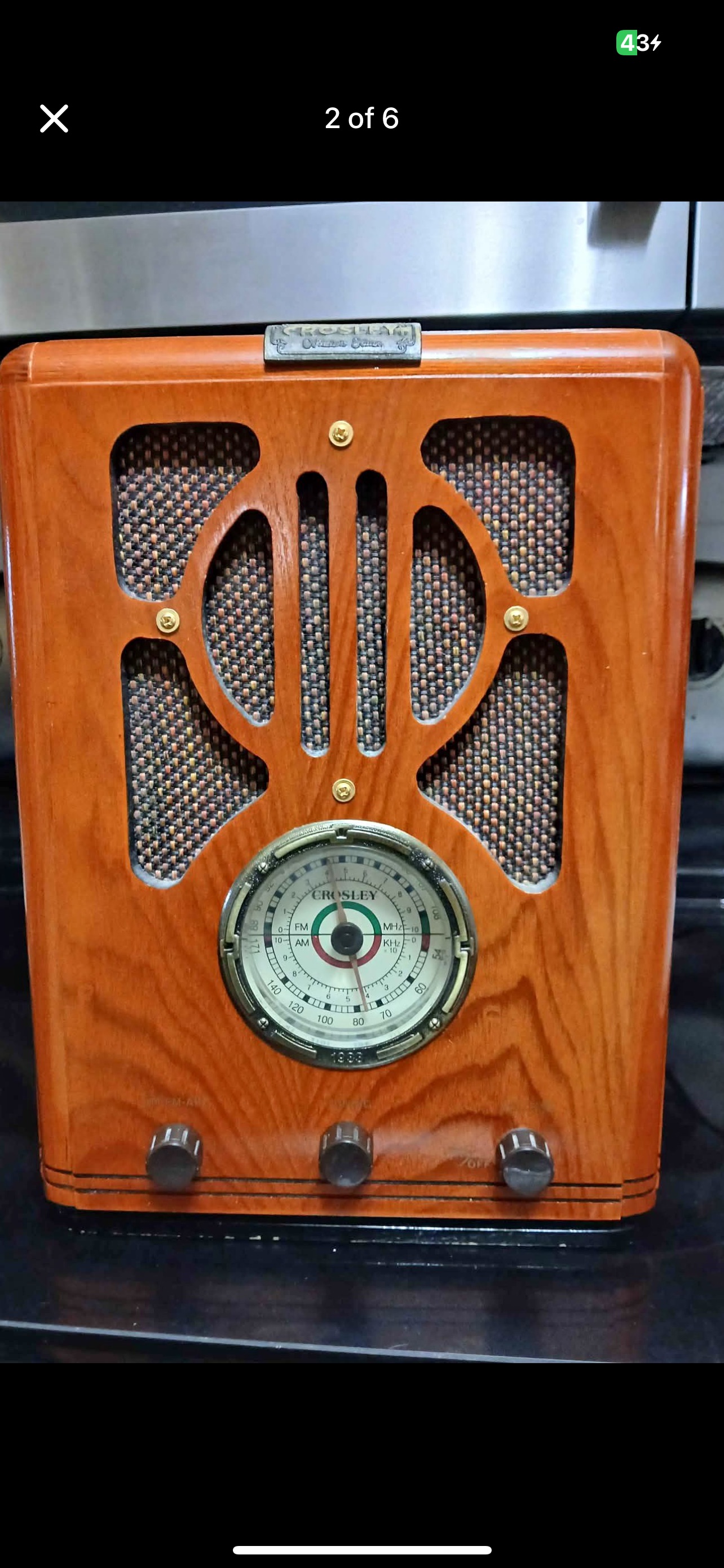 Crosley Cathedral-Style Wood Tabletop Radio (Modern Reproduction)