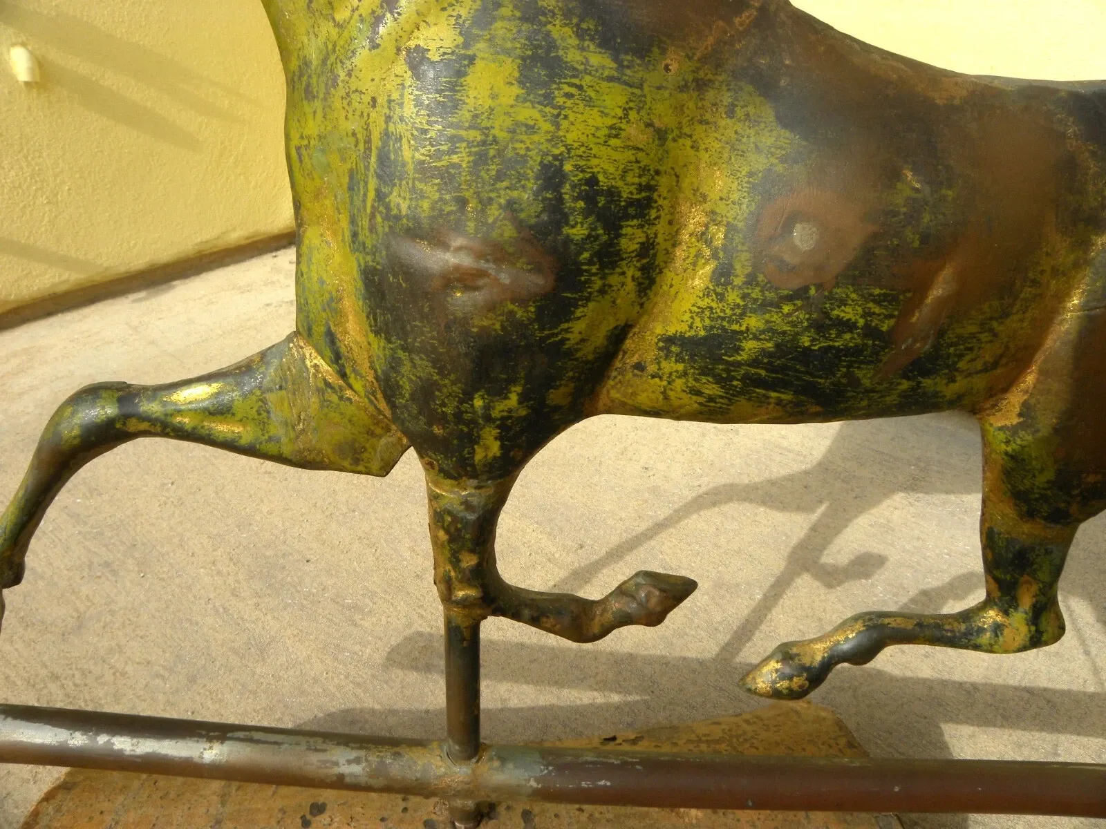 American Folk Style Gilded Copper Running Horse Weathervane thumbnail 3