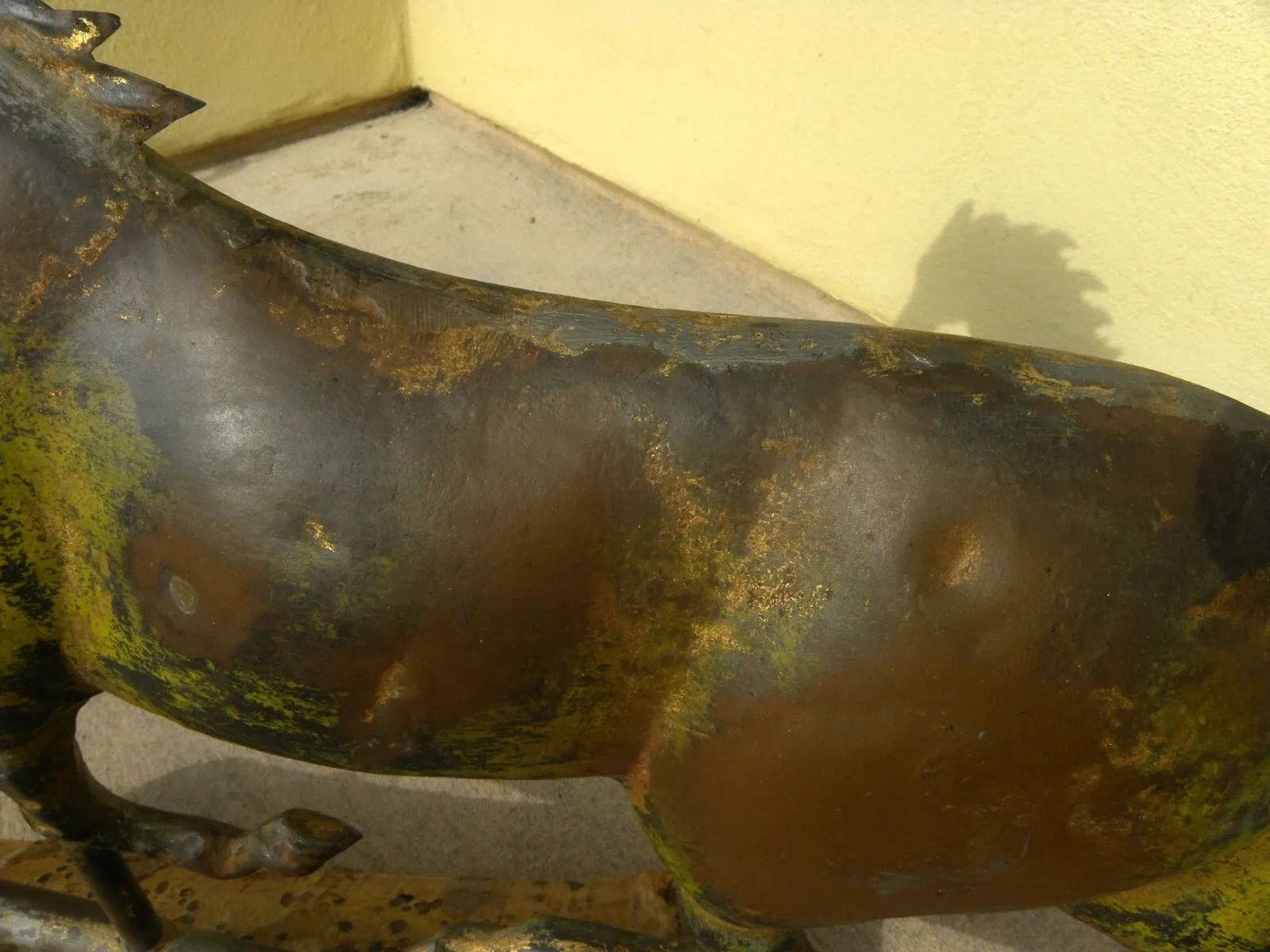 American Folk Style Gilded Copper Running Horse Weathervane thumbnail 5