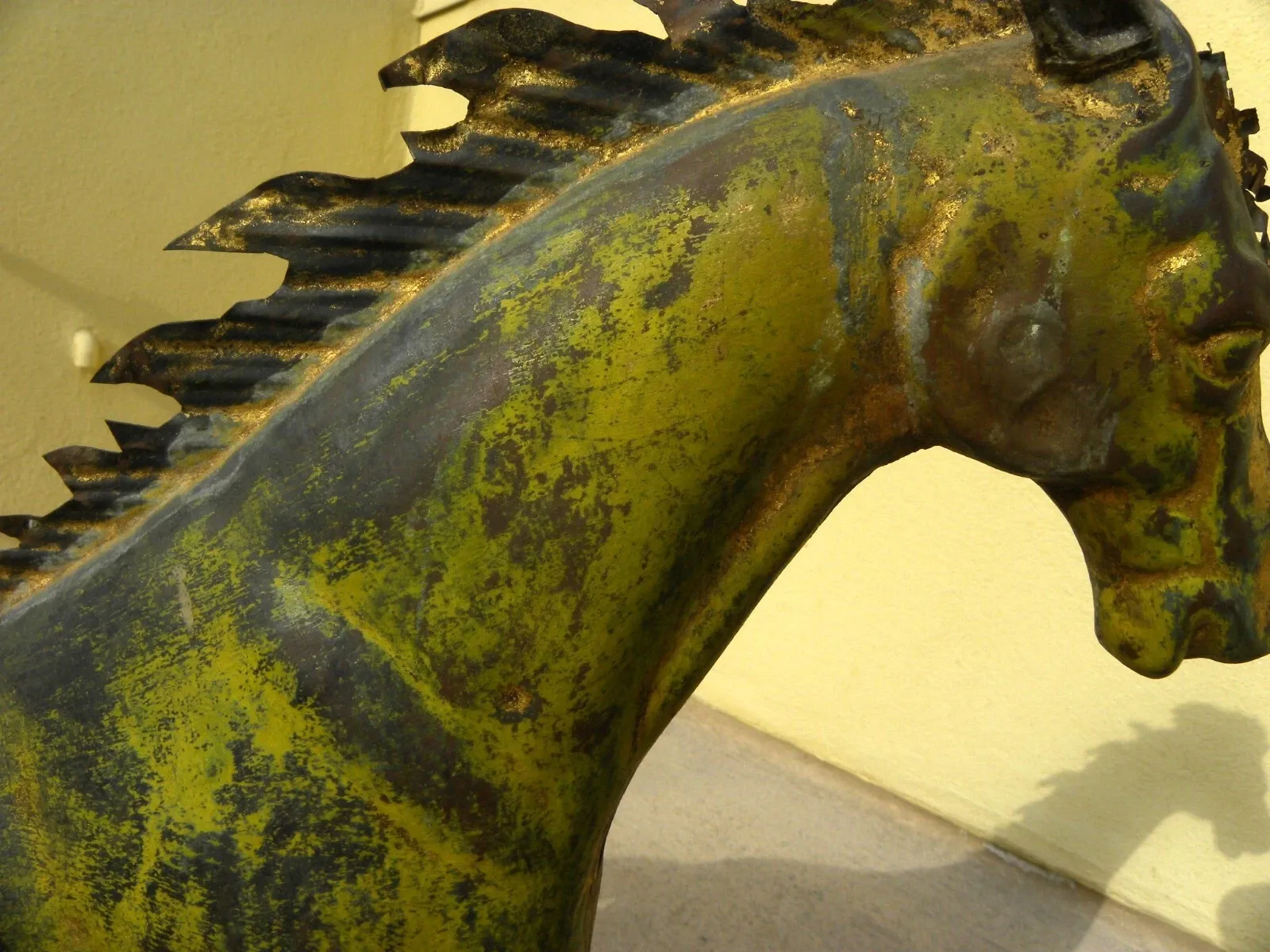 American Folk Style Gilded Copper Running Horse Weathervane thumbnail 7