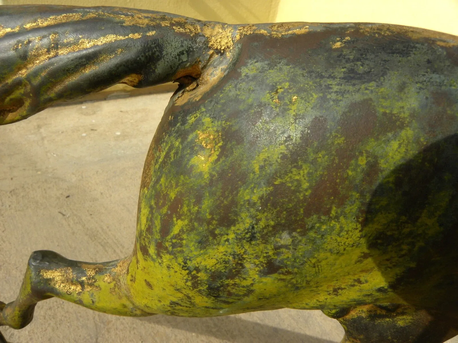 American Folk Style Gilded Copper Running Horse Weathervane thumbnail 8