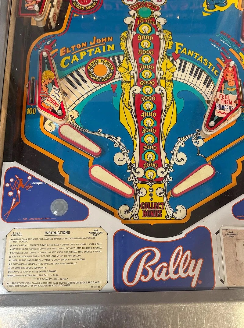 Bally 'Capt. Fantastic' Elton John Pinball Machine thumbnail 5