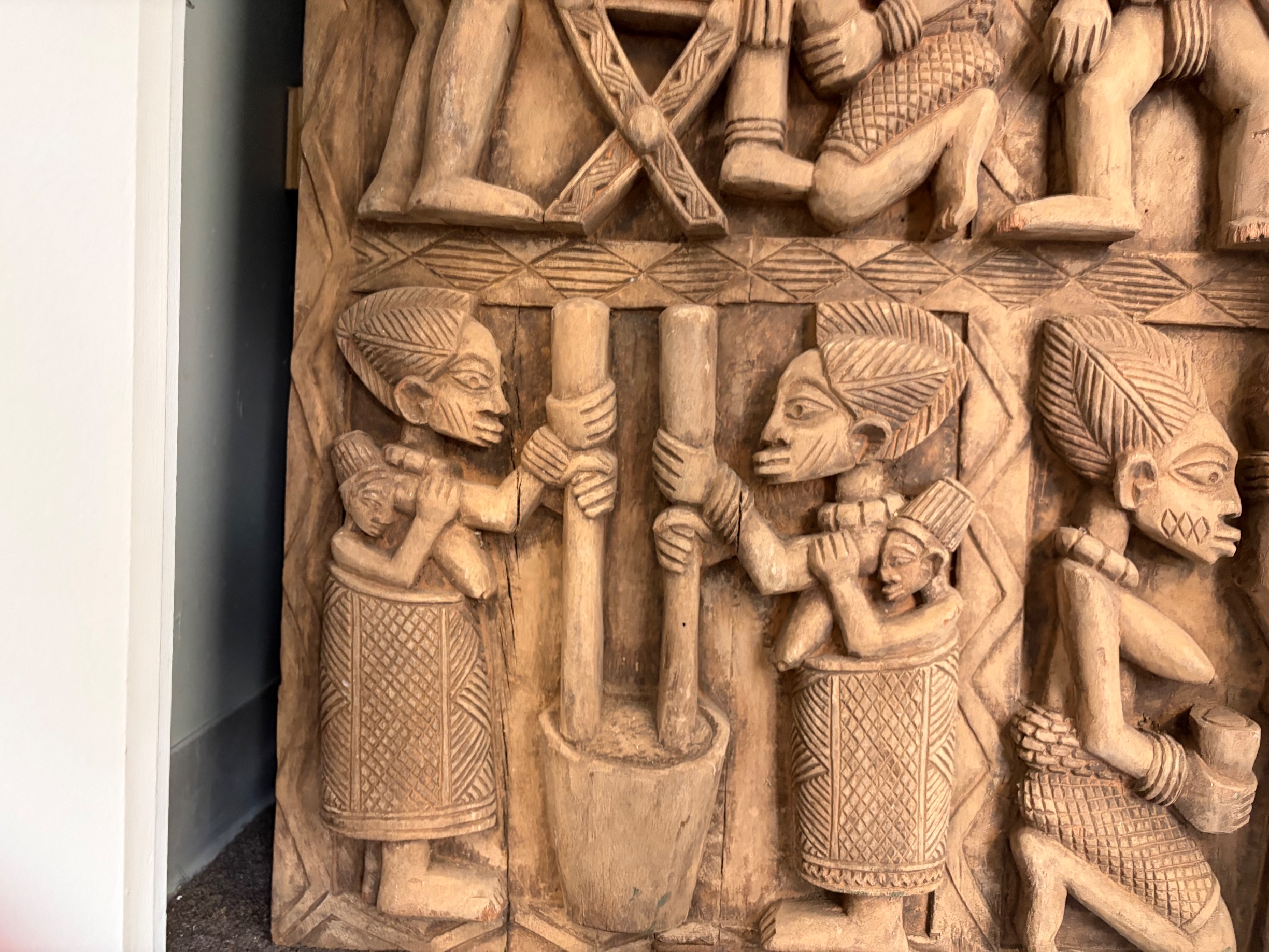 West African Yoruba Style Carved Wooden Palace Door Panel thumbnail 9