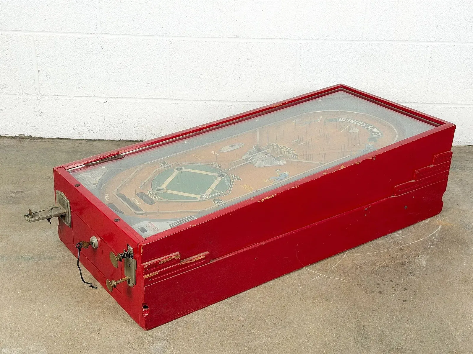 American Art Deco Period 'World's Series' Coin-Operated Baseball Pinball Game thumbnail 3