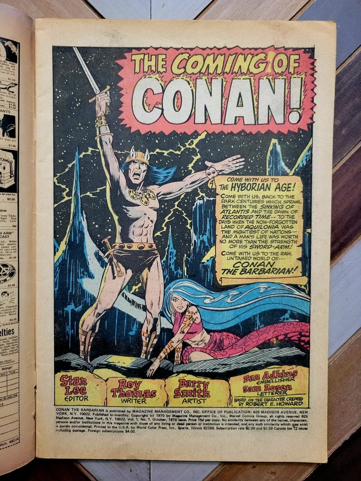 Marvel Bronze Age Conan the Barbarian #1 Comic Book thumbnail 3