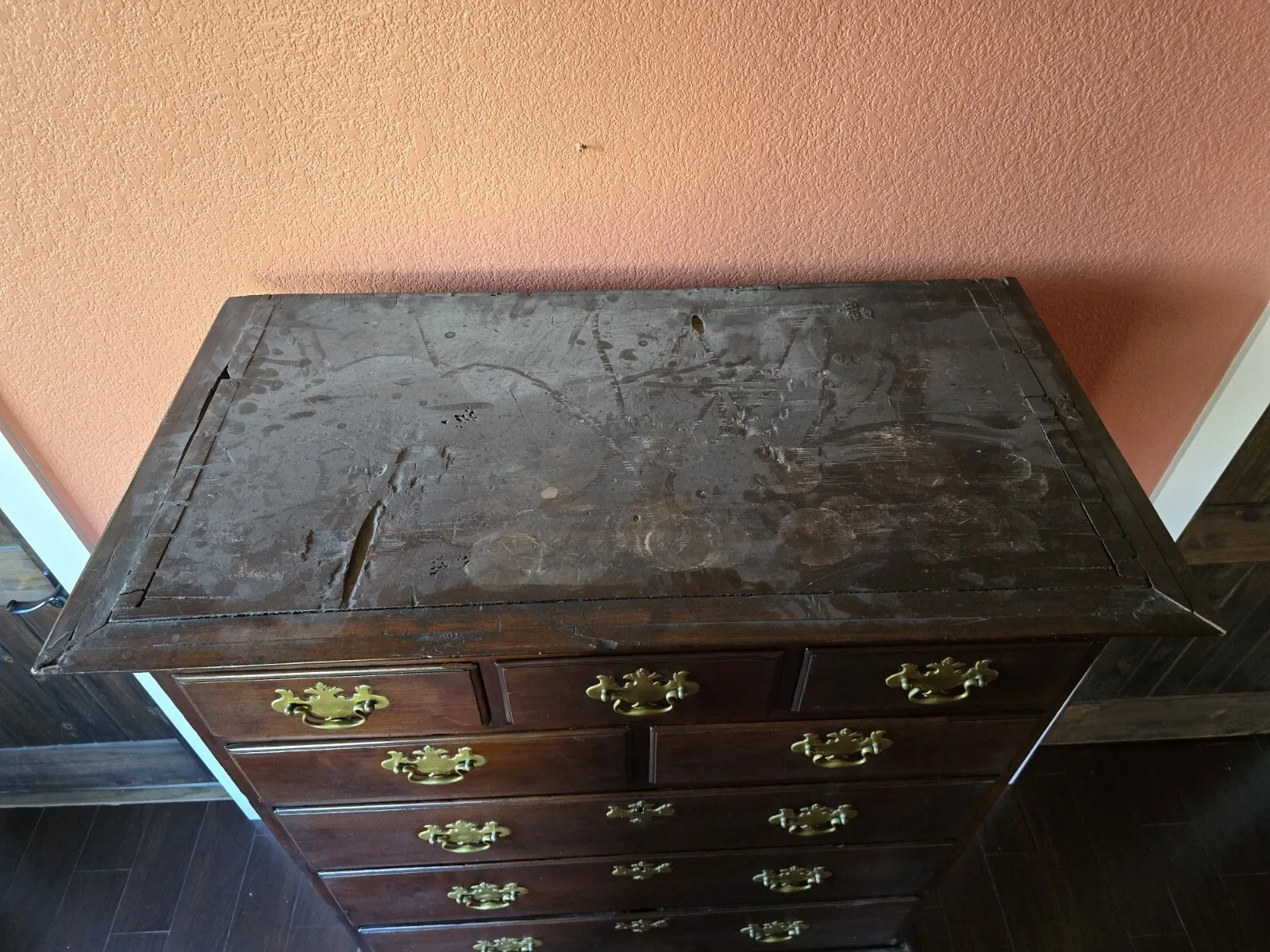 American Queen Anne Style Walnut Highboy Chest-on-Stand thumbnail 6