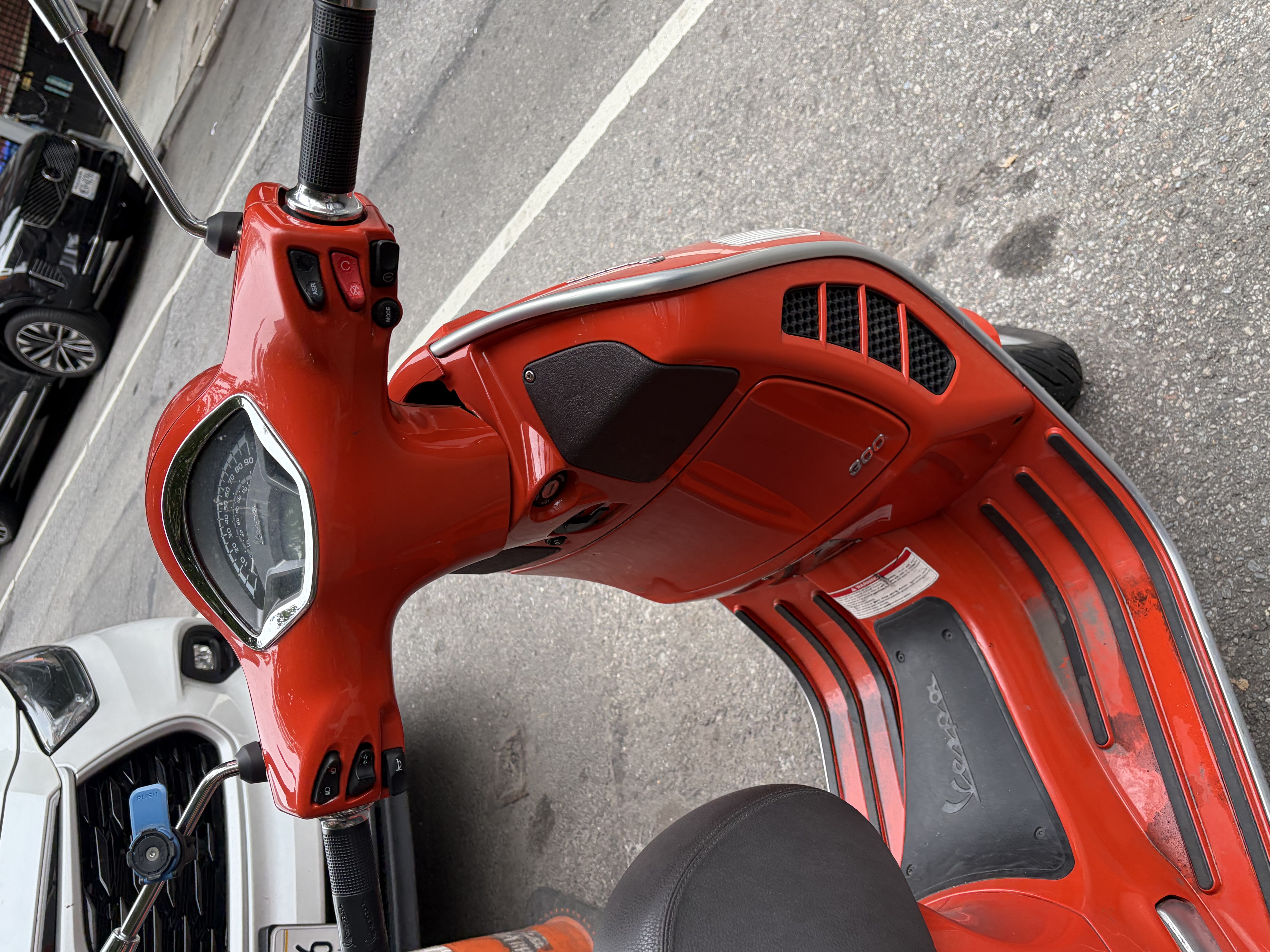 Modern Italian Vespa GTS 300 Scooter