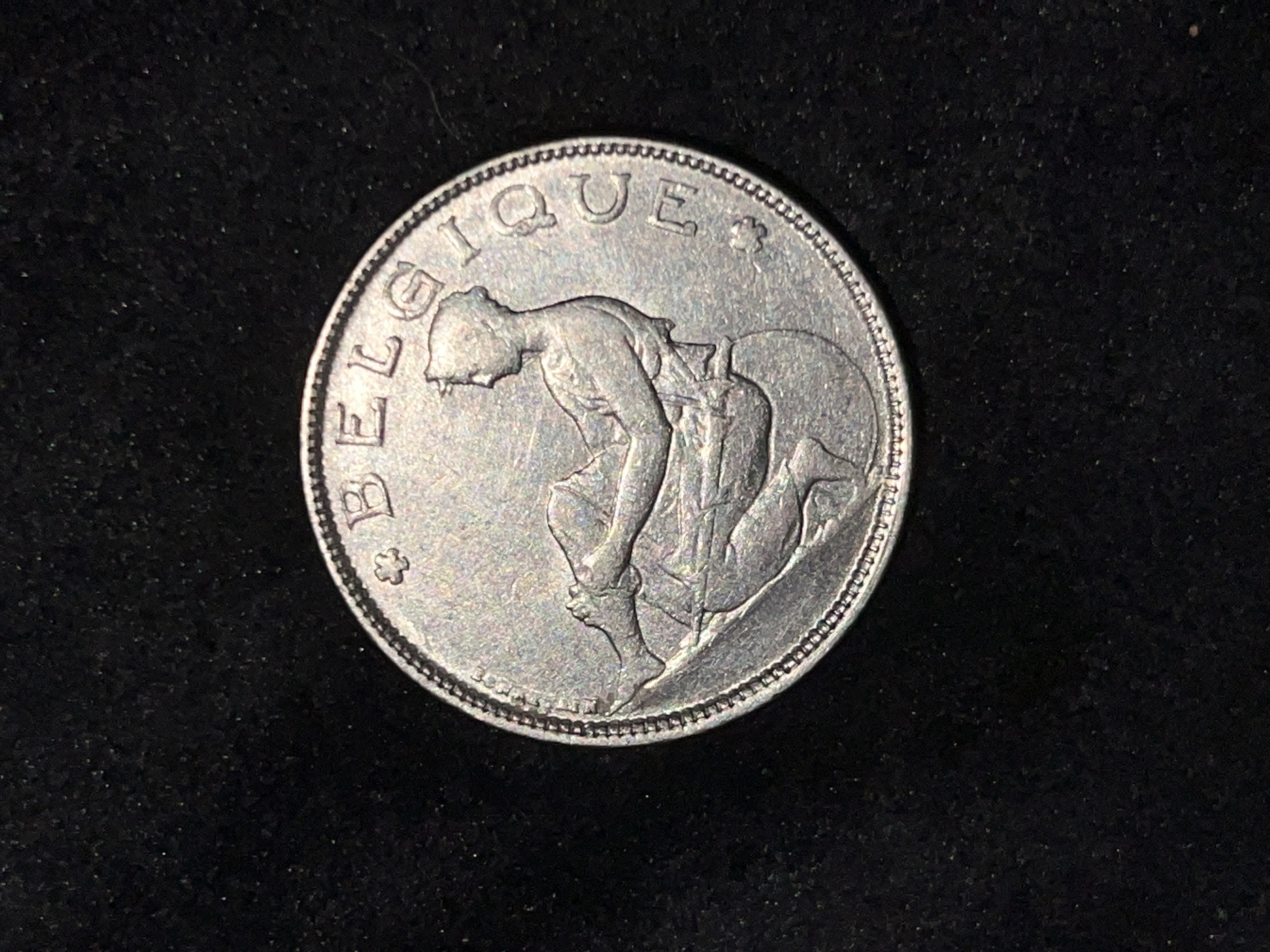 Belgium Silver 50 Francs Olympic Commemorative Coin