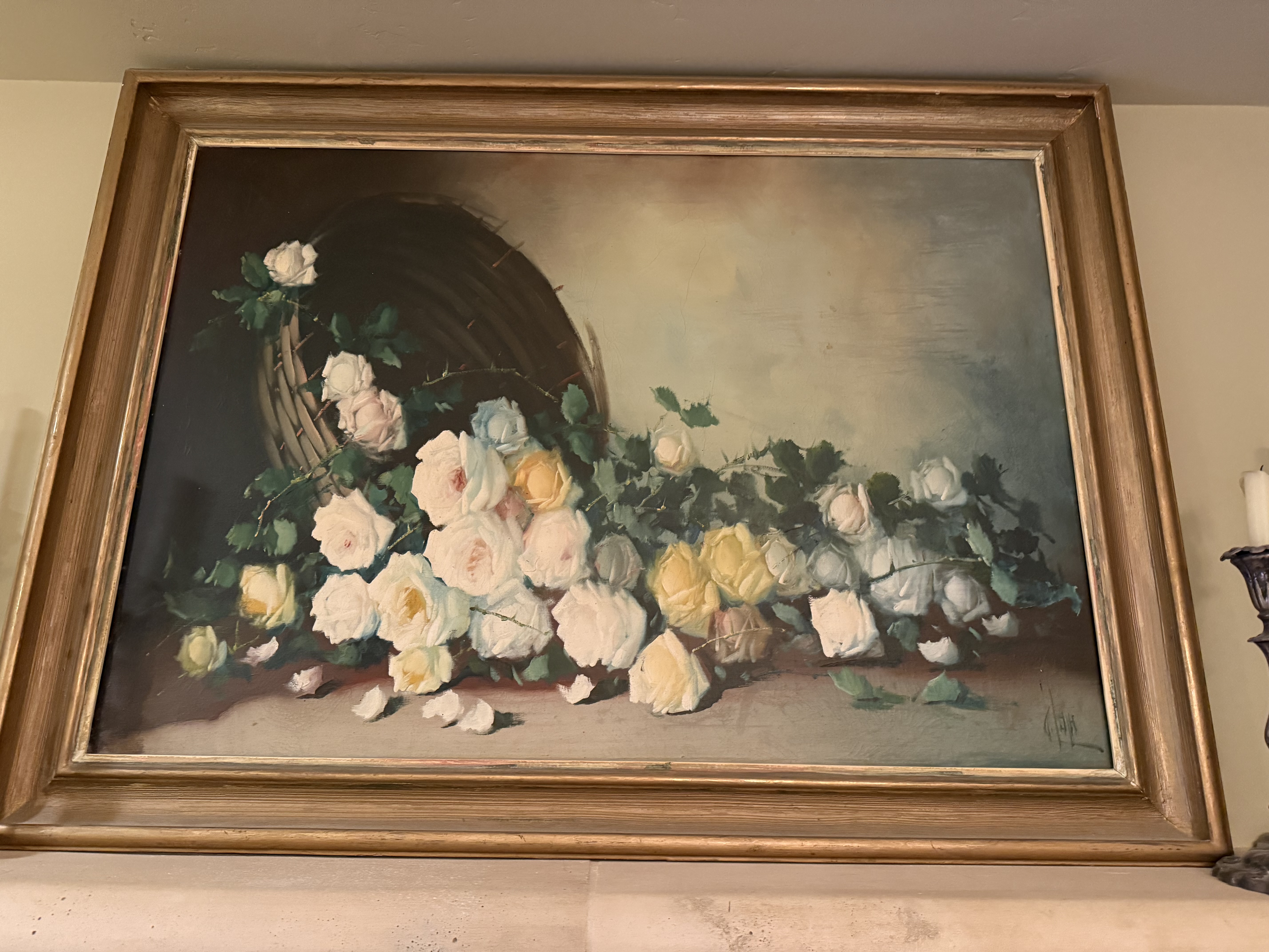 20th Century Floral Still Life Painting