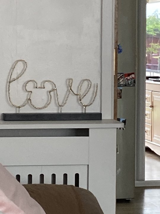 Contemporary Disney-Style Wire "Love" Sign