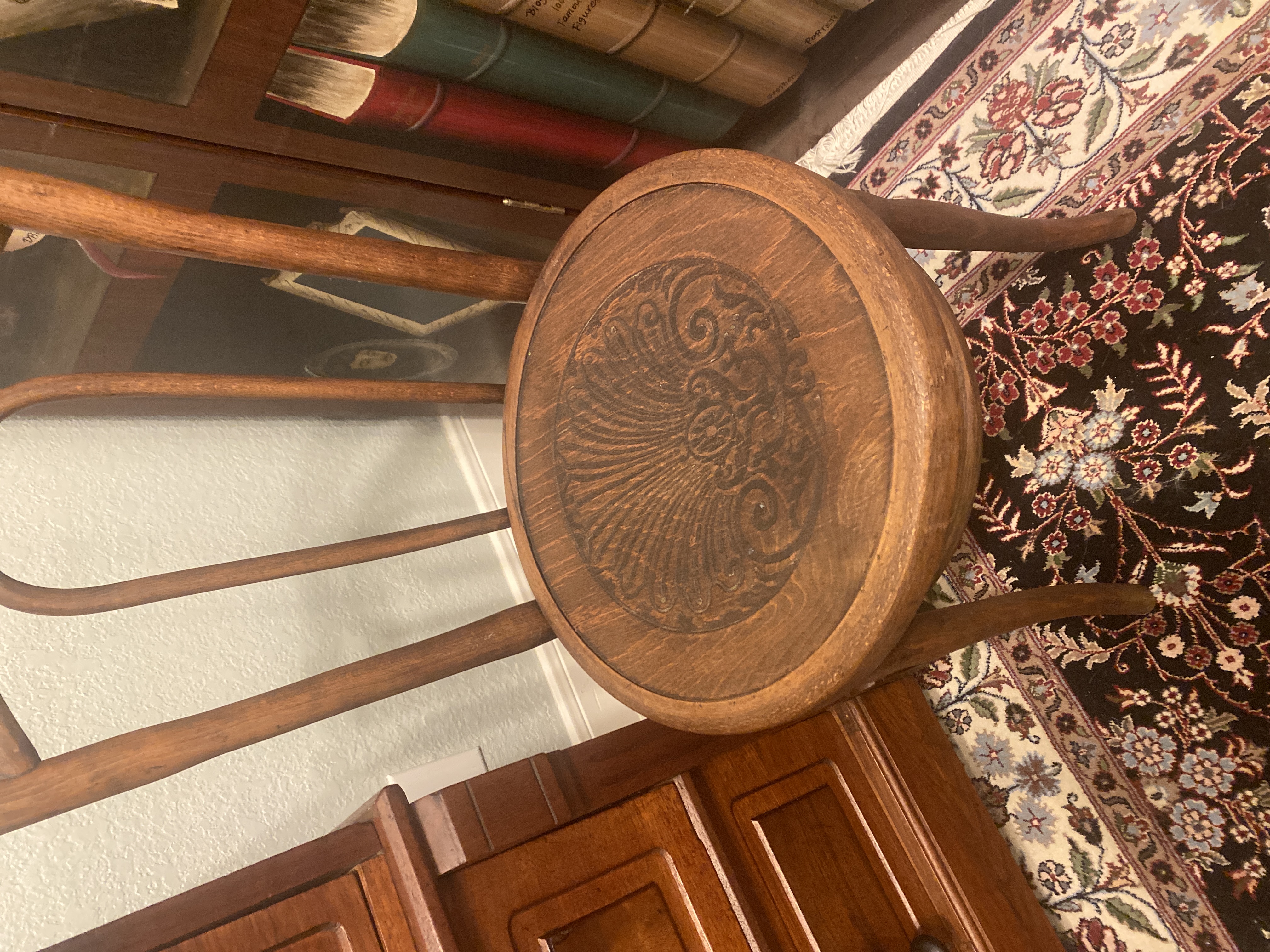 Art Nouveau Bentwood Oak Side Chair