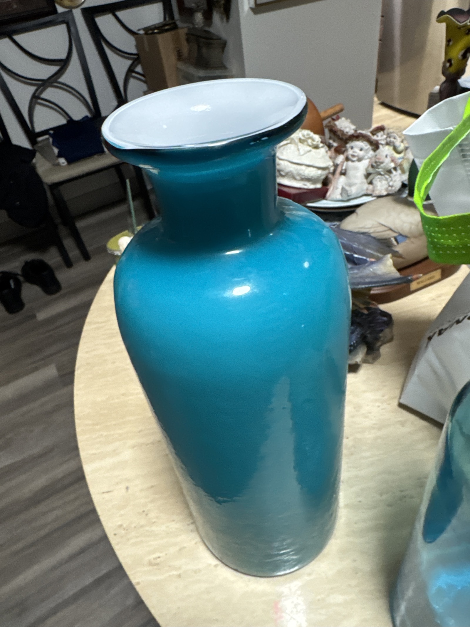 Turquoise Glazed Ceramic Vase