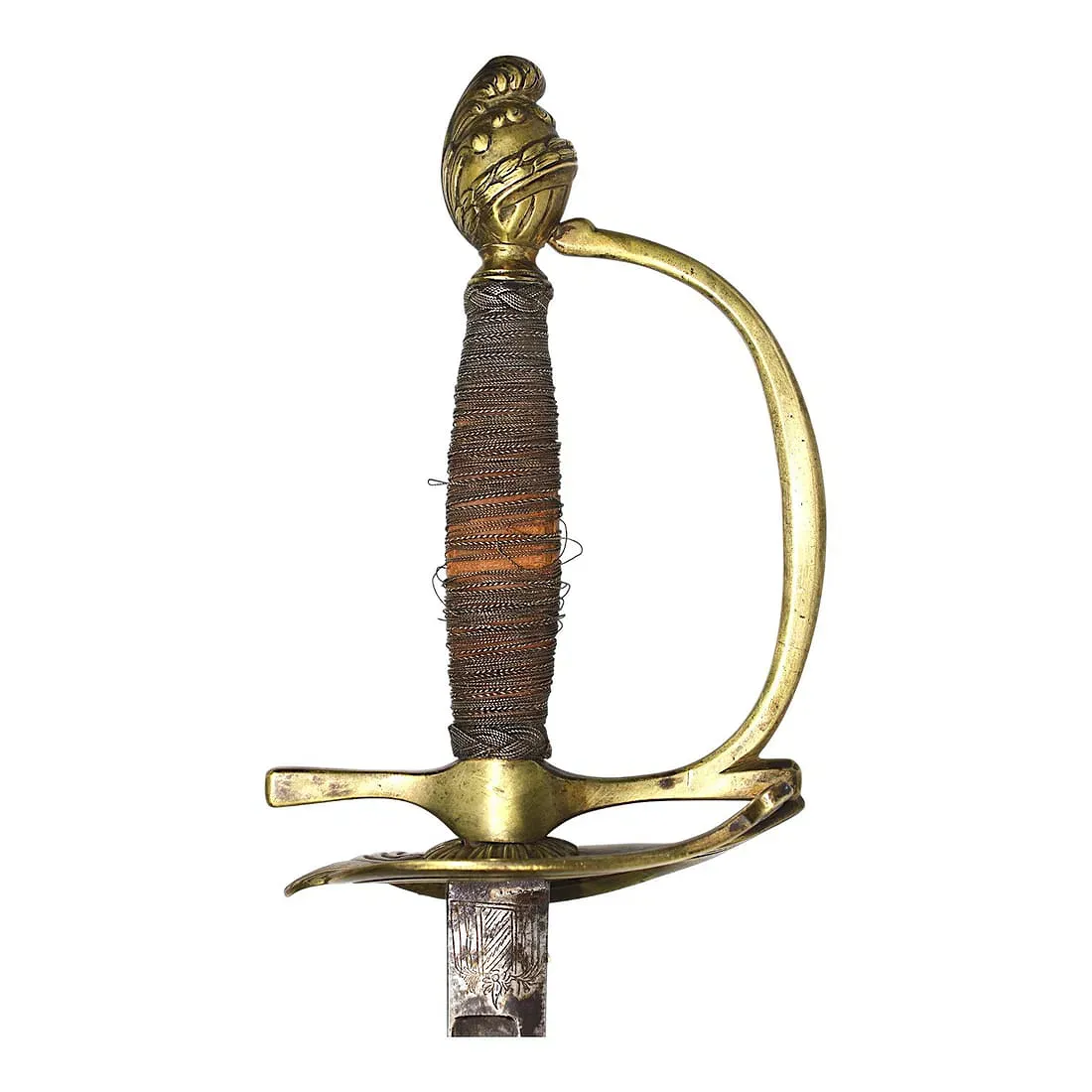European Neoclassical Period Brass Hilt Smallsword
