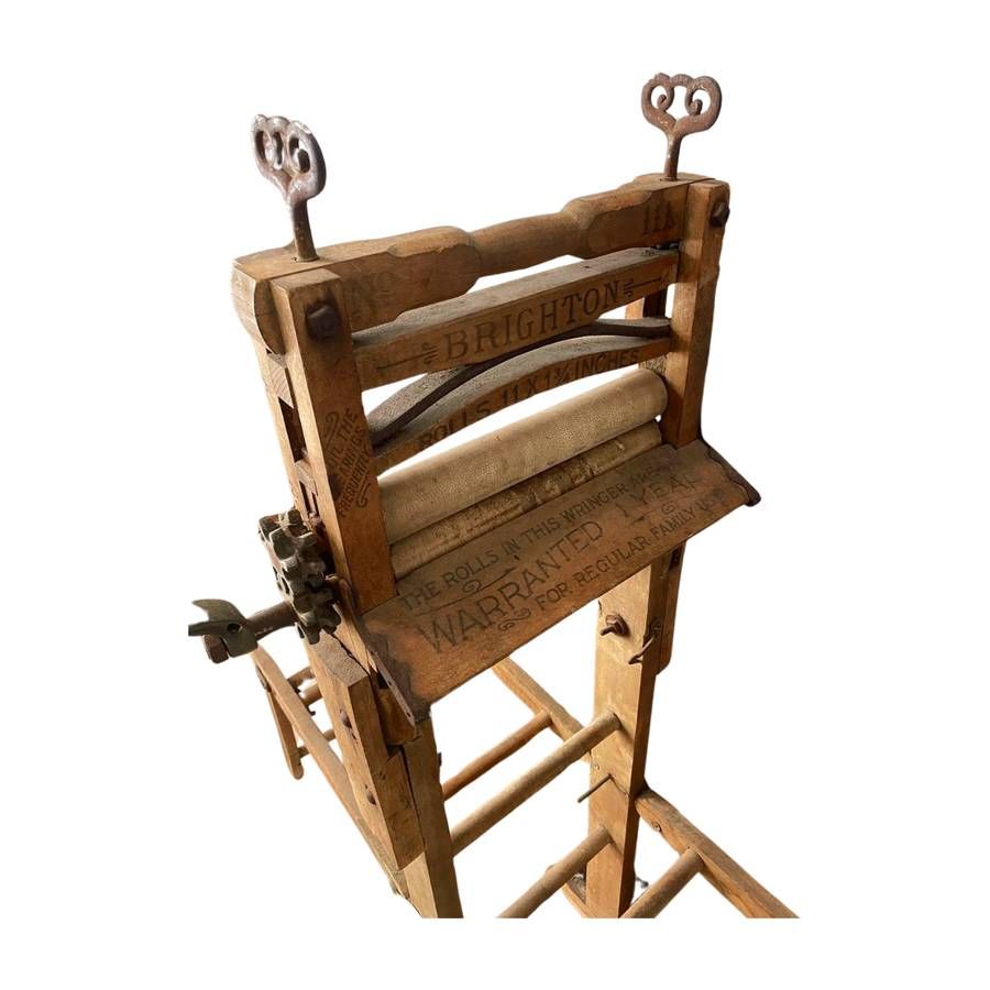 Victorian Wooden Clothes Wringer thumbnail 4