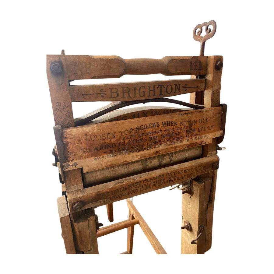 Victorian Wooden Clothes Wringer thumbnail 6