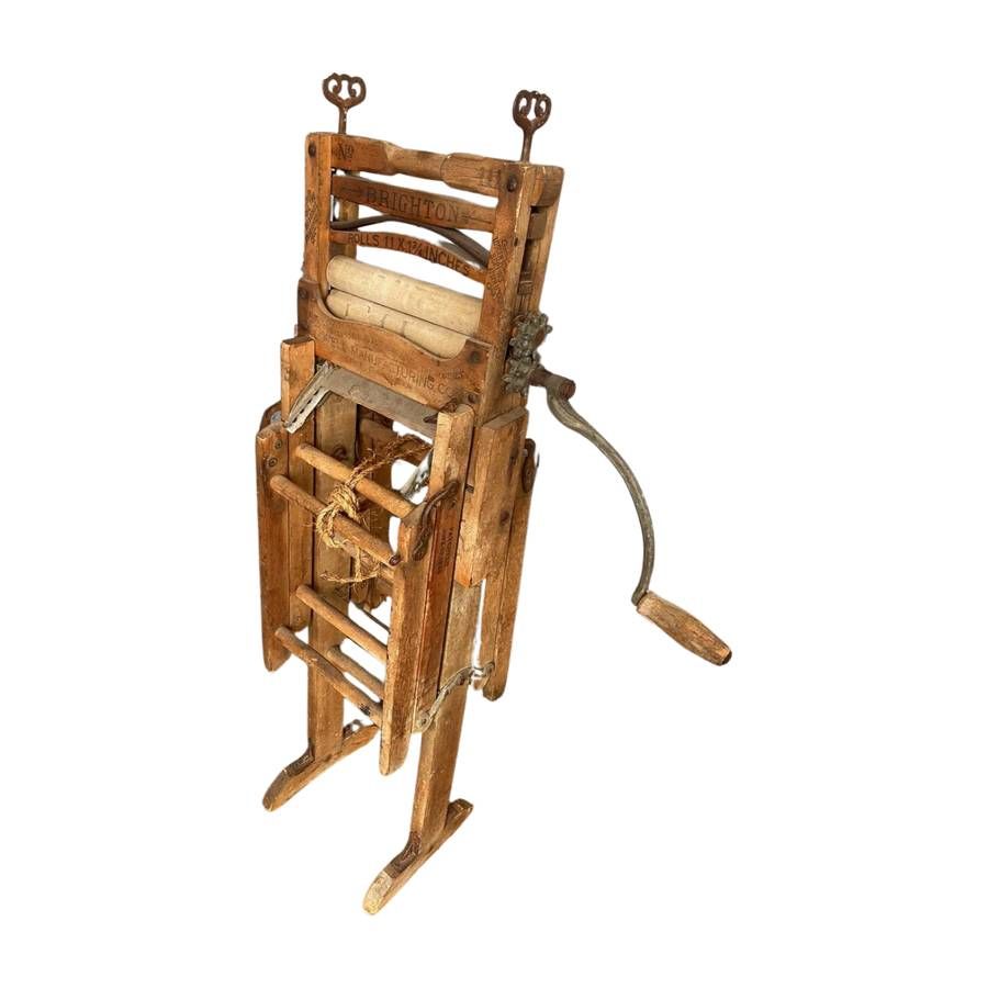 Victorian Wooden Clothes Wringer thumbnail 8
