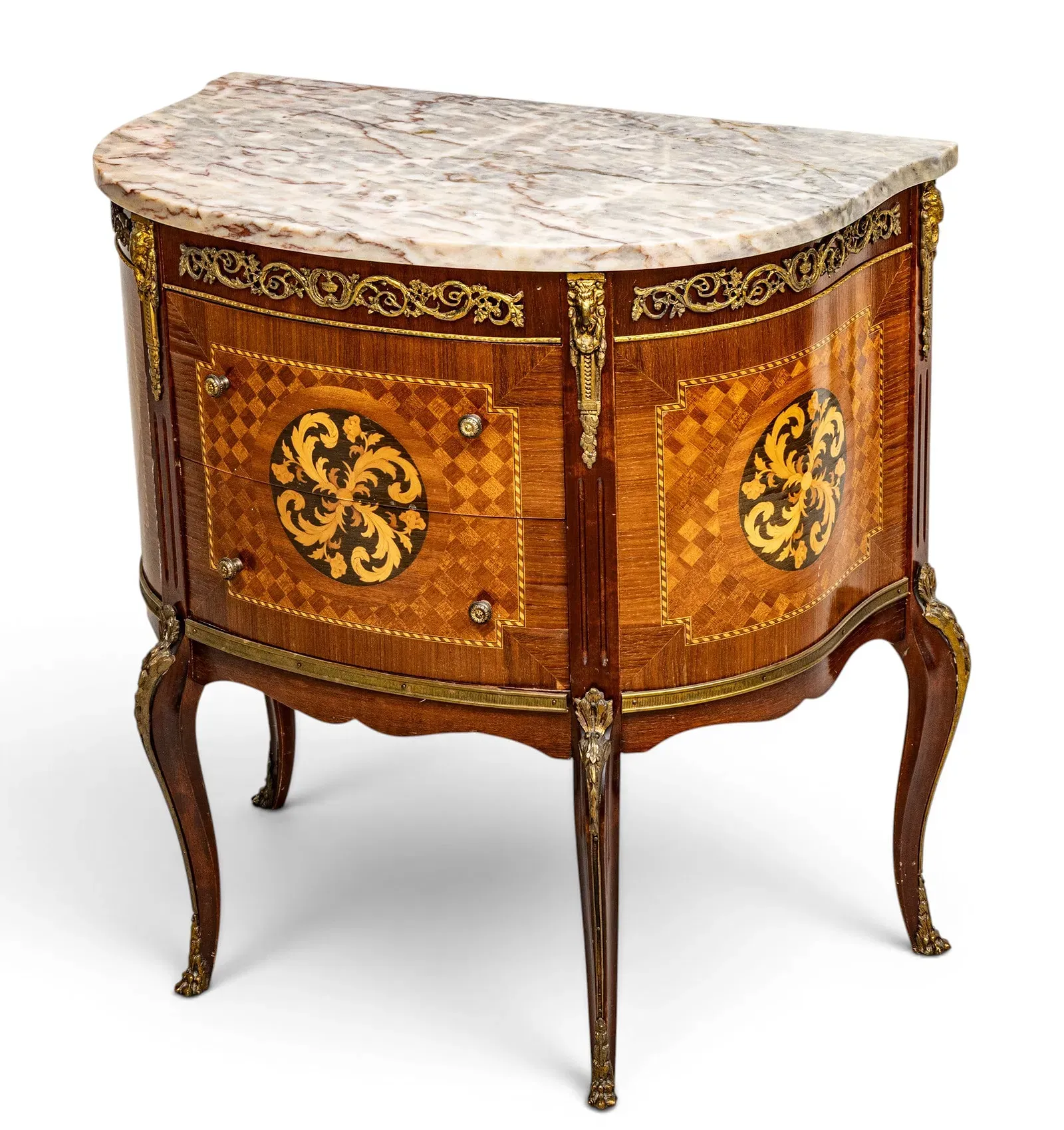 Louis XV Style Marquetry Commode thumbnail
