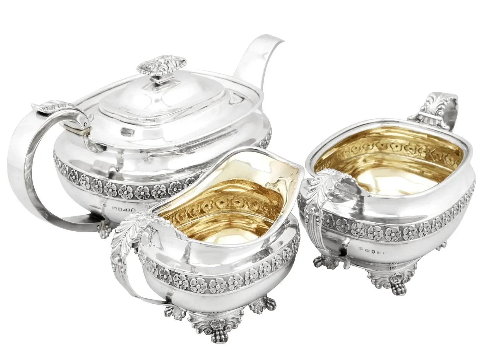 Victorian Silver-Plated Three-Piece Tea Service thumbnail 2