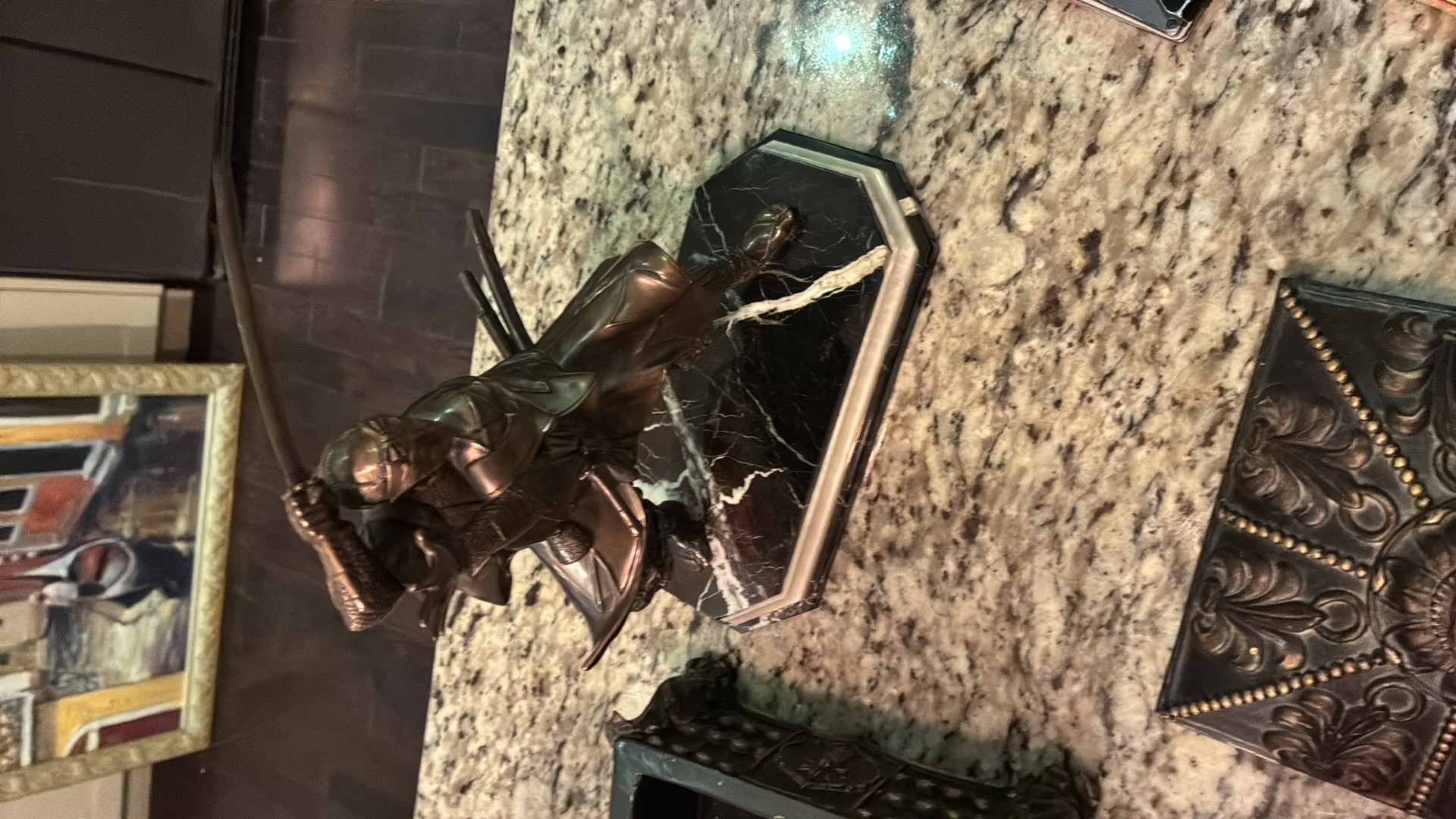 Art Deco Bronze Samurai Warrior Sculpture