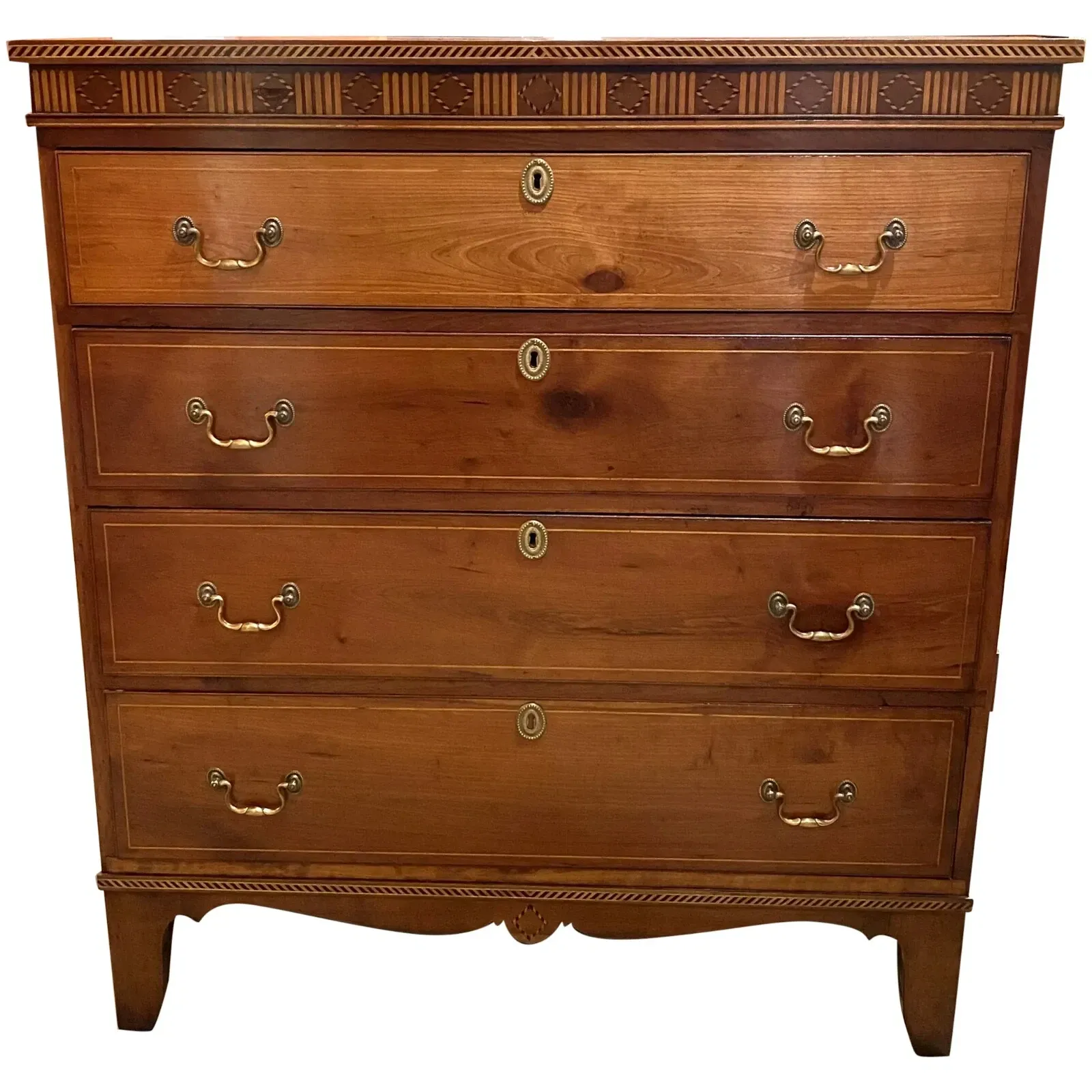 American Federal Period Mahogany and Inlaid Chest of Drawers