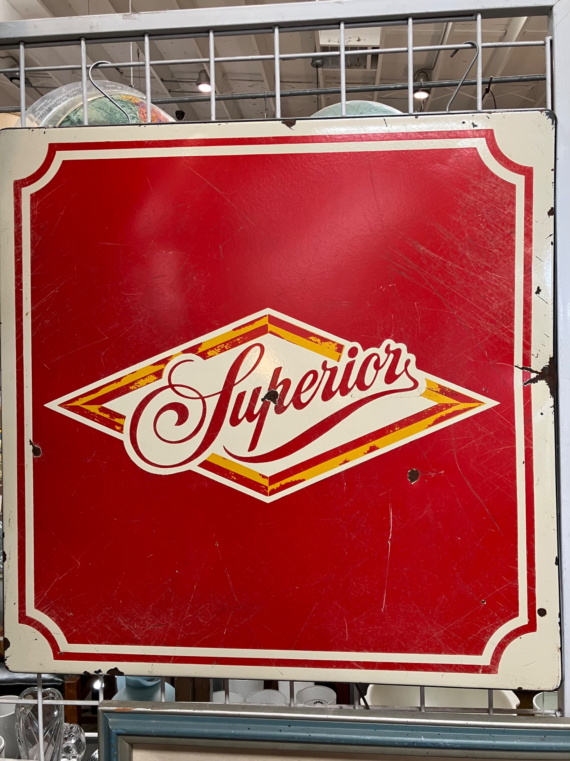 Vintage Enamel Superior Sign
