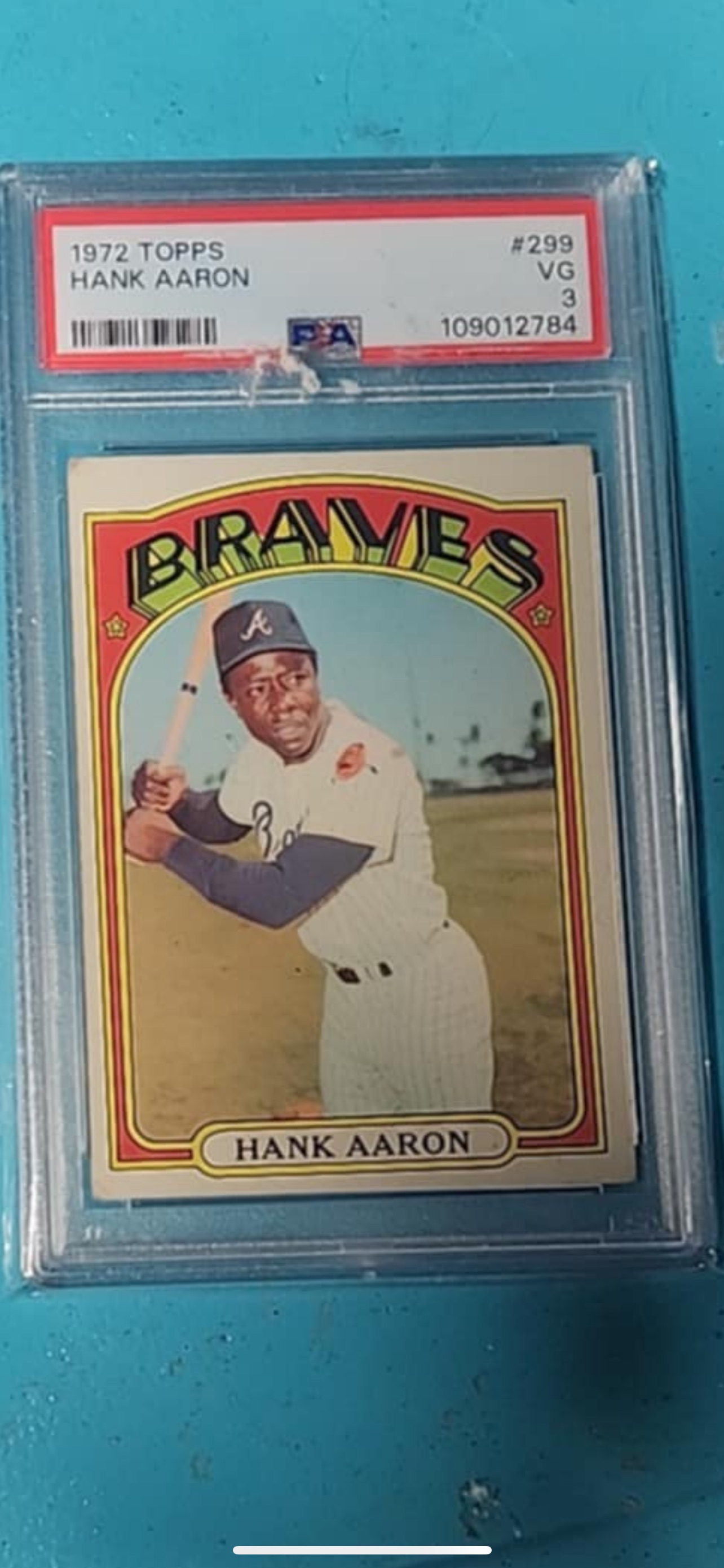 1972 Topps Hank Aaron #299 Baseball Card (PSA 3 VG)