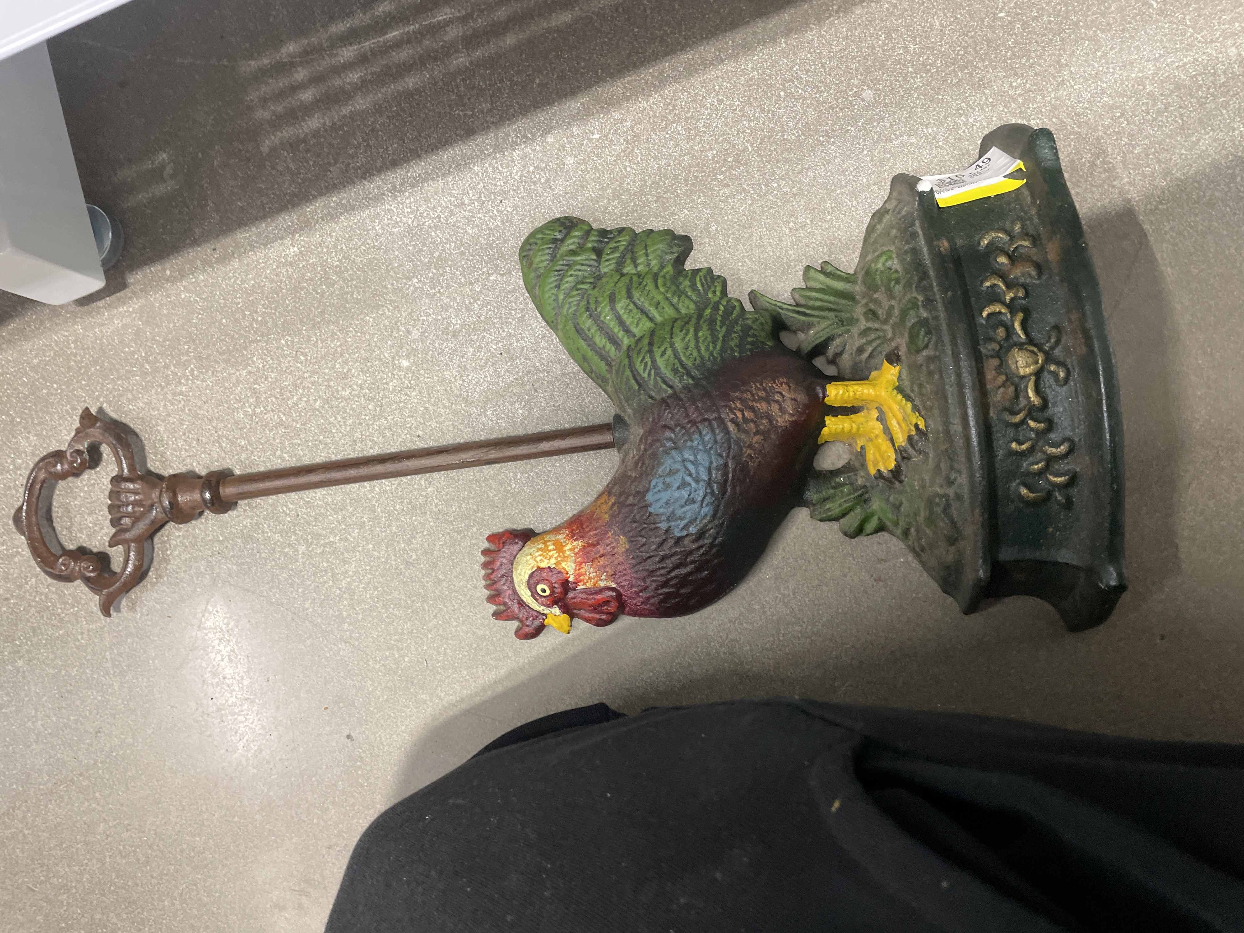Victorian Cast Iron Rooster Doorstop
