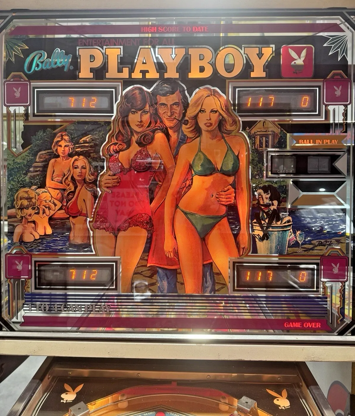 American Late 1970s Bally Playboy Solid-State Pinball Machine thumbnail