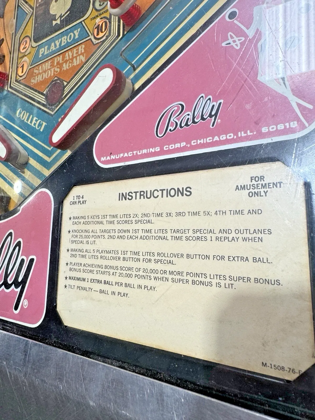 American Late 1970s Bally Playboy Solid-State Pinball Machine thumbnail 10