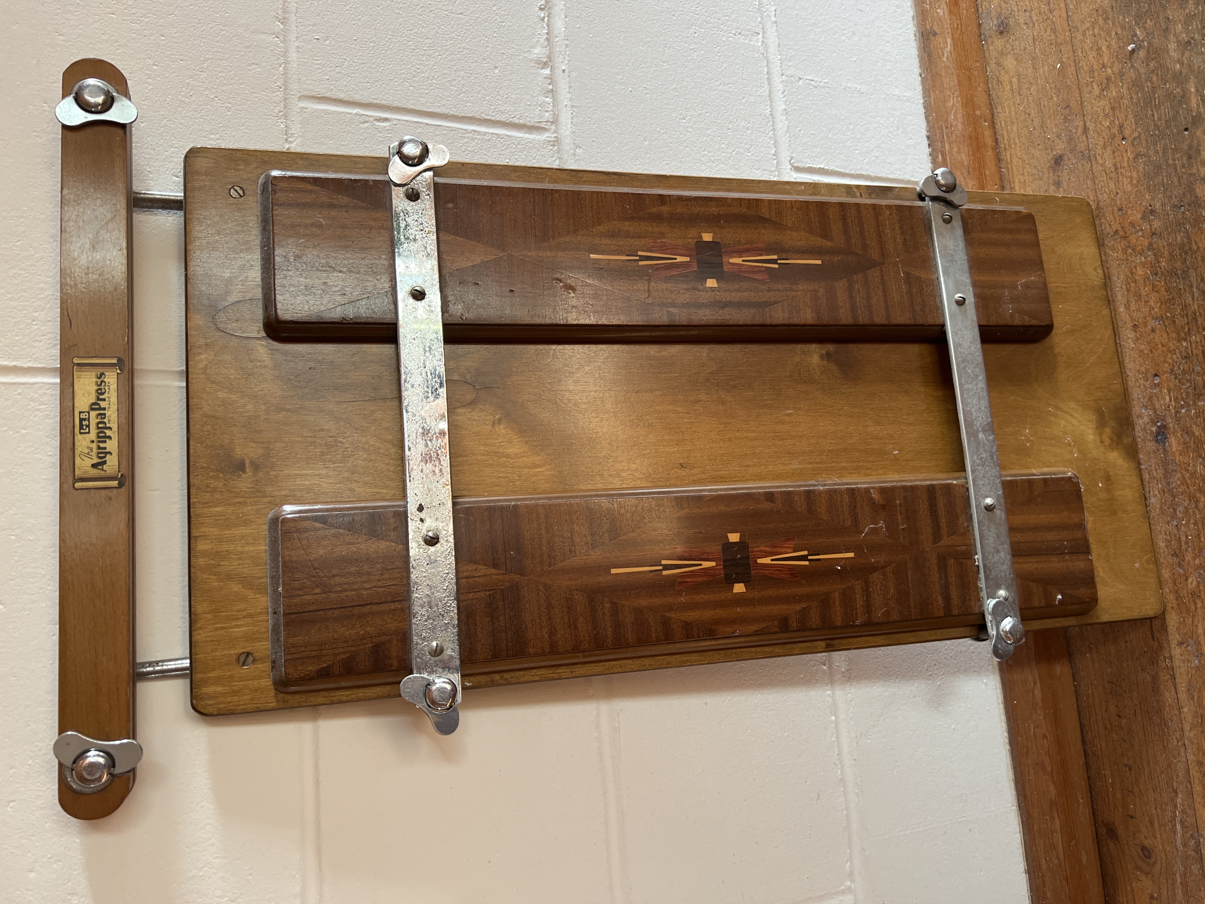 Art Deco Wooden Book Press