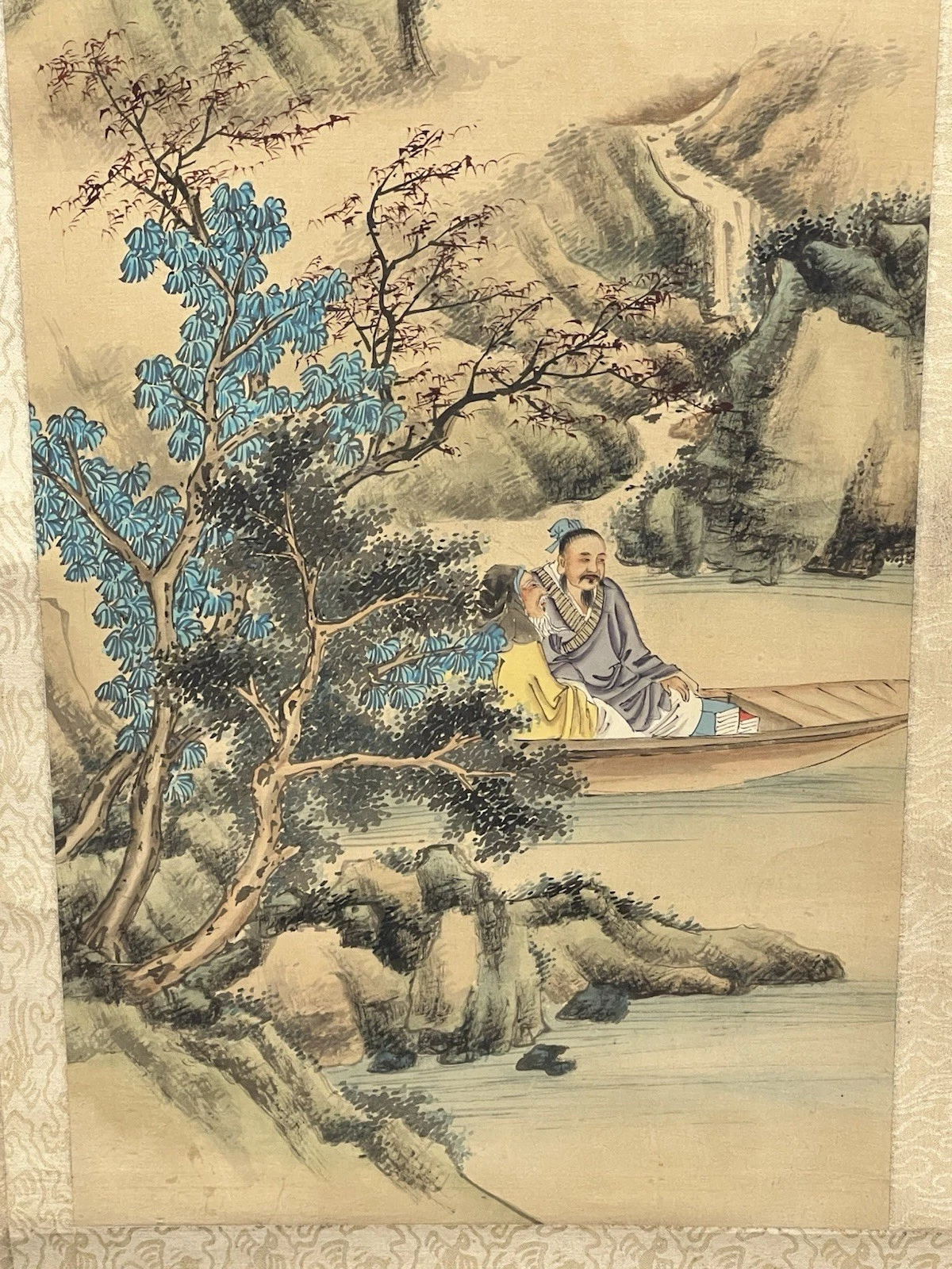 Chinese Late Qing Period Landscape Hanging Scroll Painting thumbnail 3
