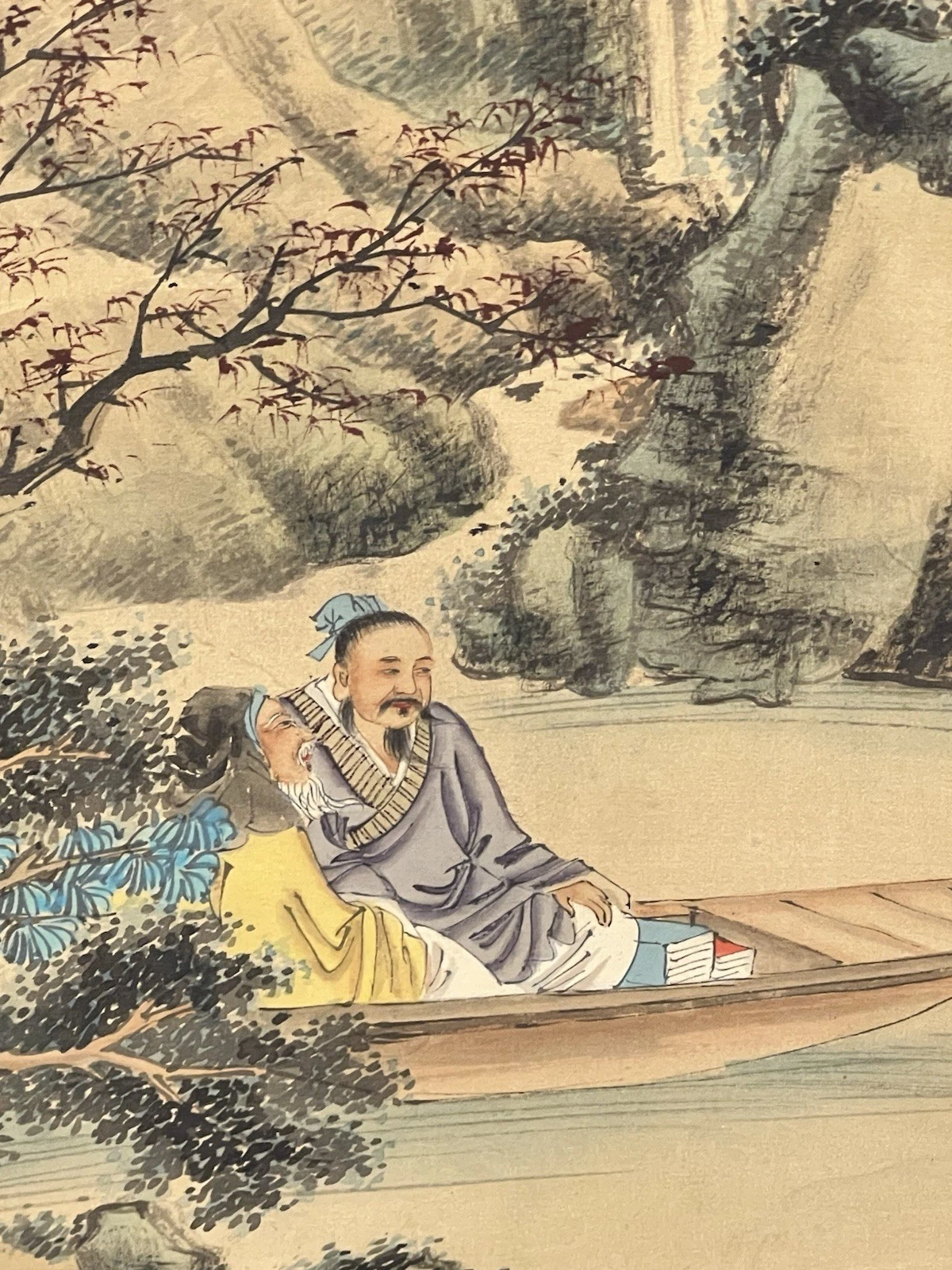 Chinese Late Qing Period Landscape Hanging Scroll Painting thumbnail 4
