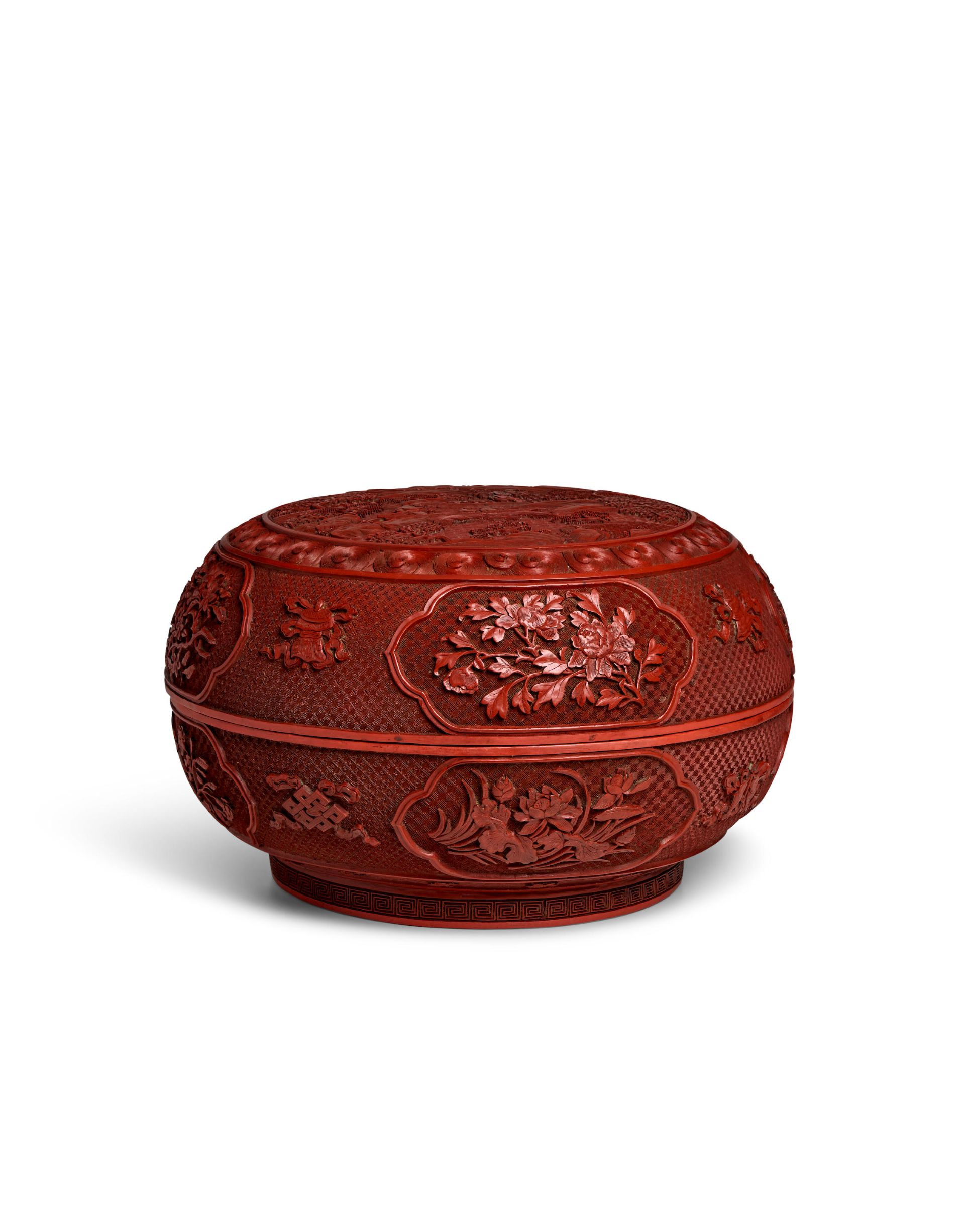 Ming Dynasty Carved Cinnabar Lacquer Box and Cover thumbnail 2