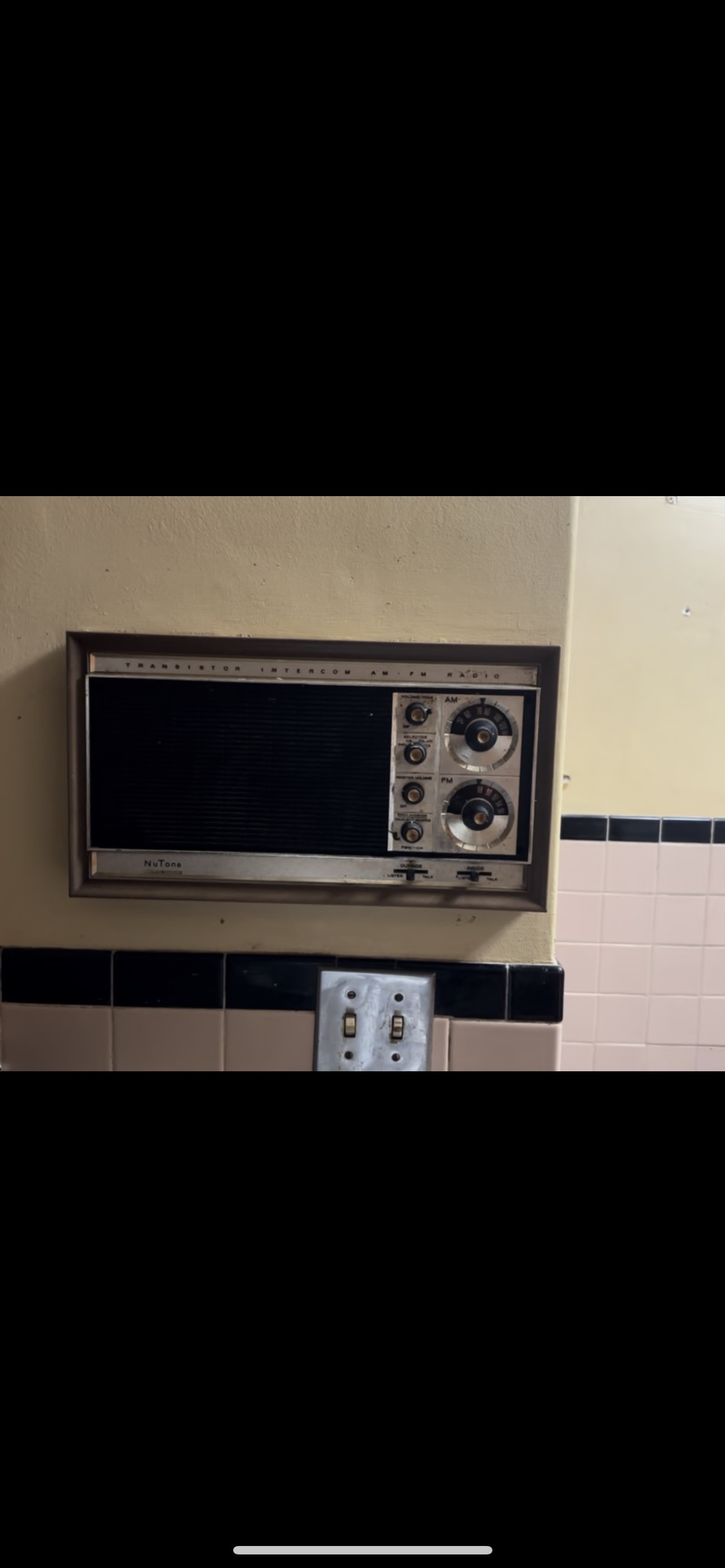 Mid-Century NuTone Transistor Intercom AM/FM Radio Wall Unit