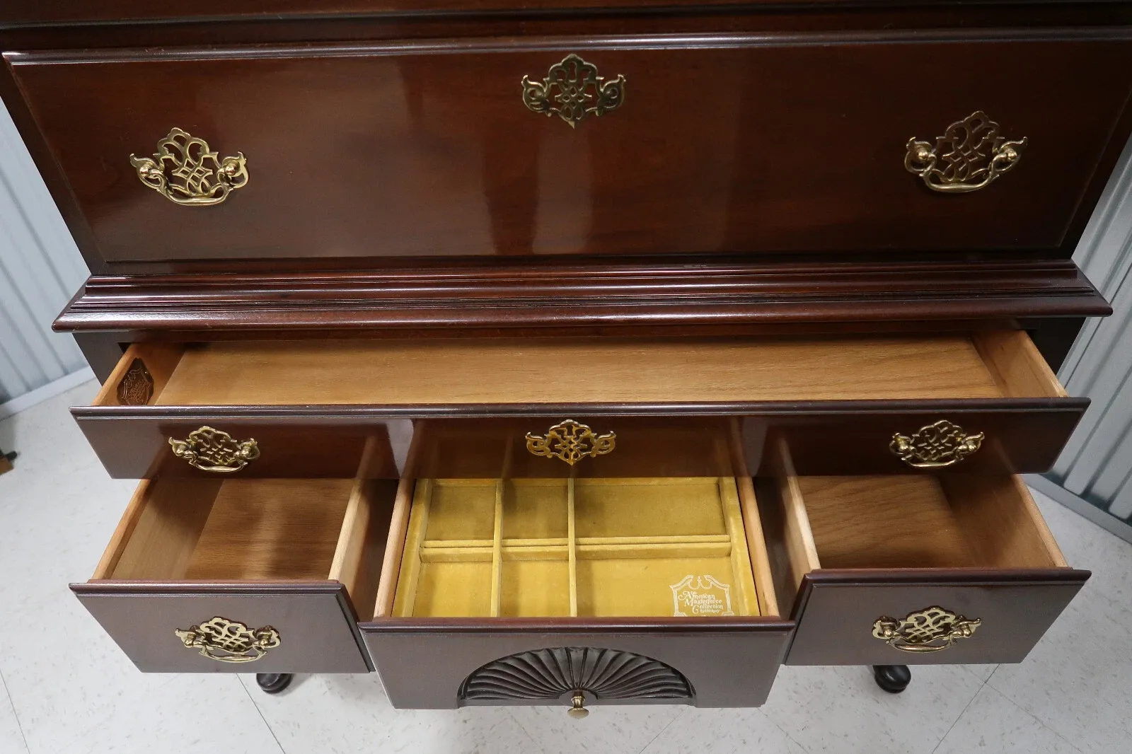 Colonial Revival Mahogany Bonnet-Top Highboy thumbnail 3