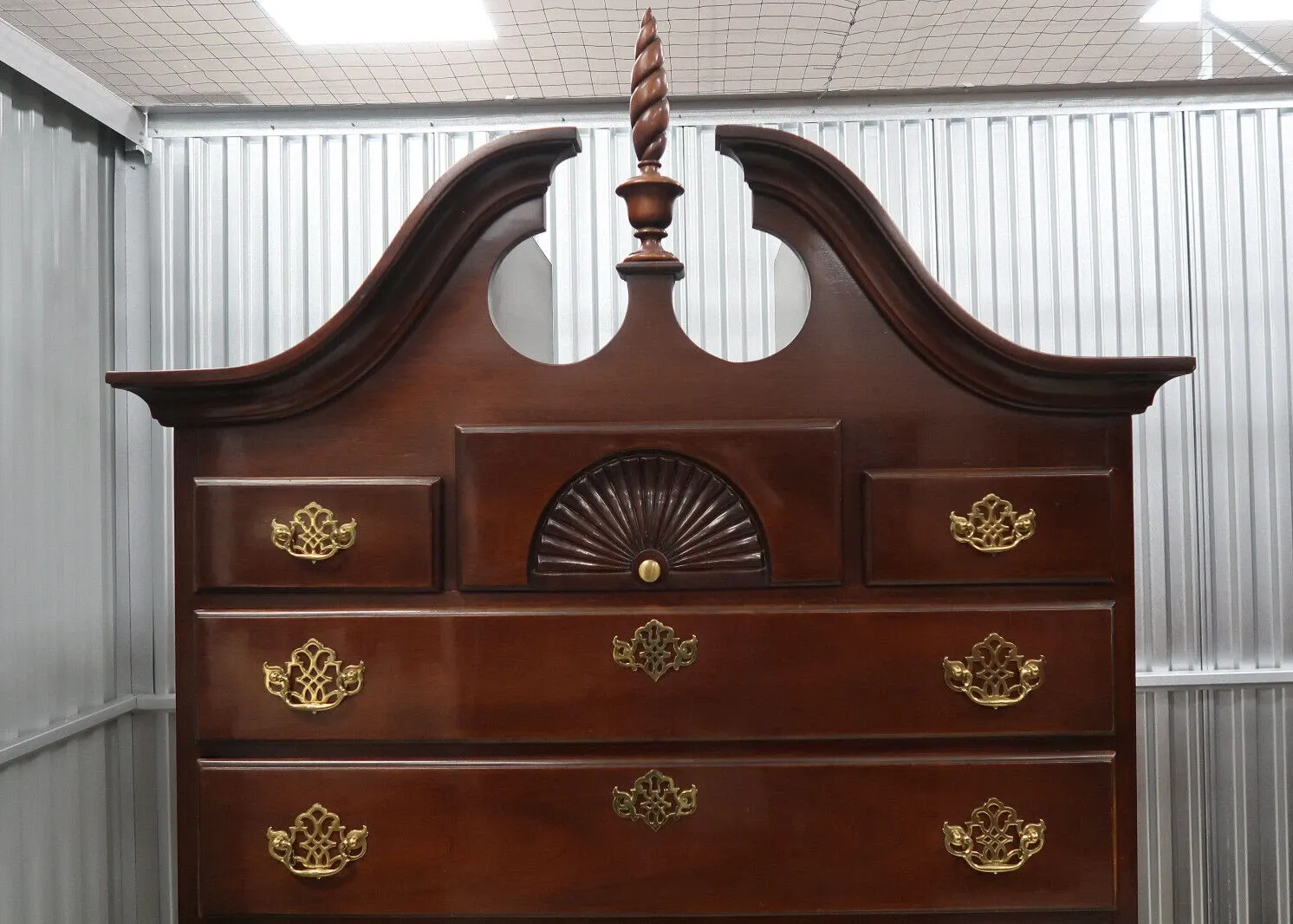 Colonial Revival Mahogany Bonnet-Top Highboy thumbnail 5