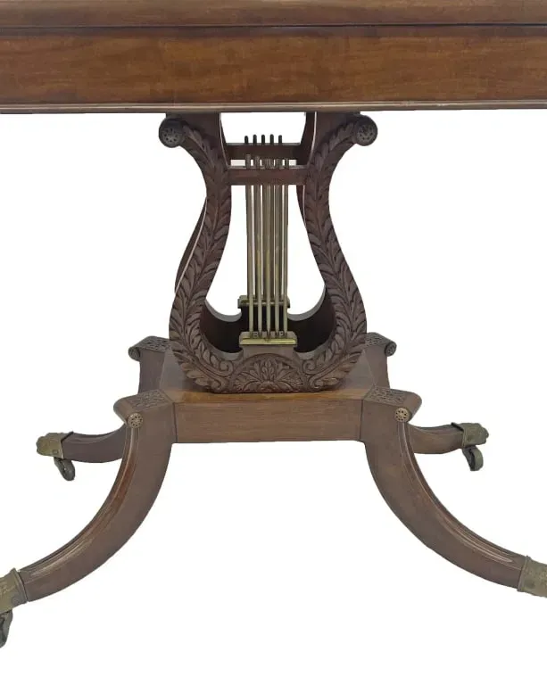 American Federal Style Mahogany Lyre-Base Card Table thumbnail 2