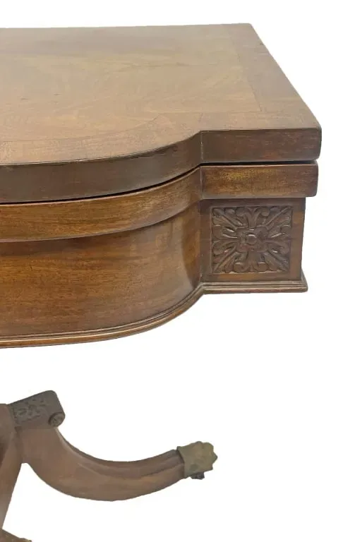 American Federal Style Mahogany Lyre-Base Card Table thumbnail 3