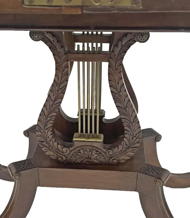 American Federal Style Mahogany Lyre-Base Card Table thumbnail 6