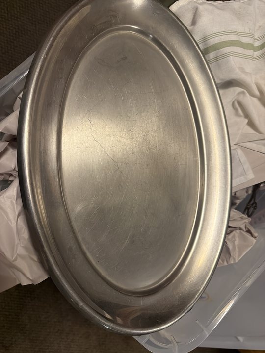 Mid-Century to Modern Utilitarian Oval Serving Platter