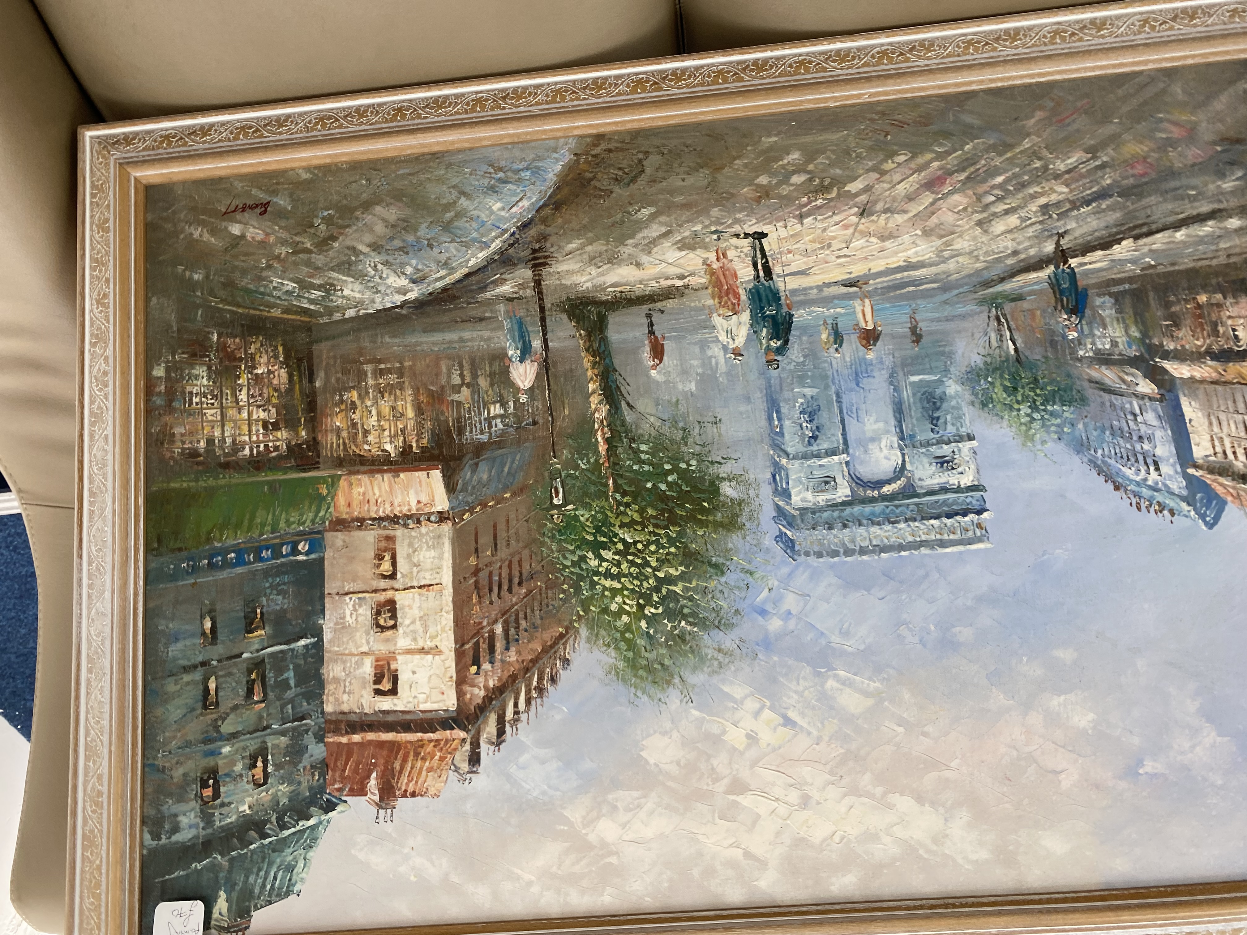 Impressionist Style Oil Painting of a Parisian Street Scene